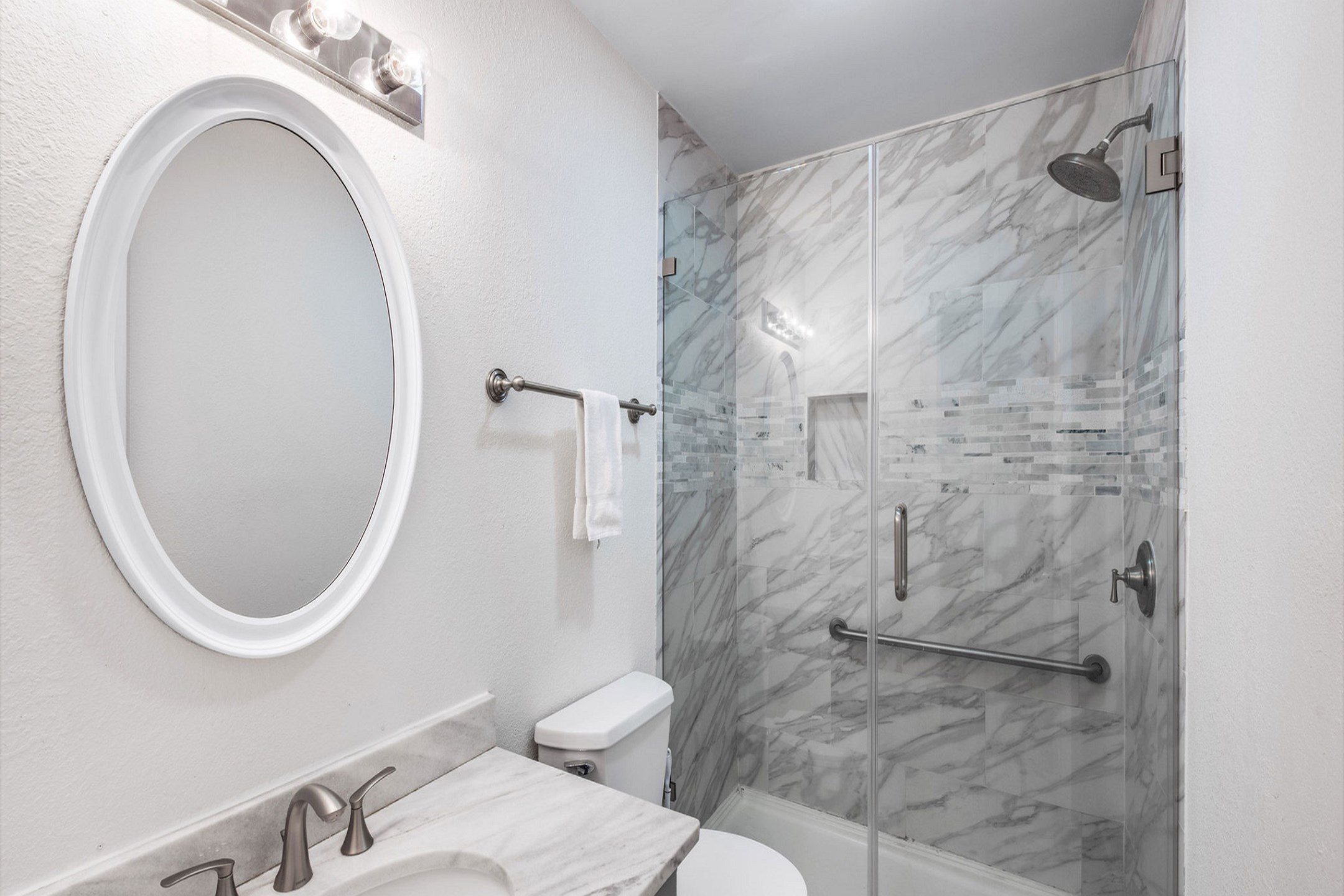 Master bathroom with walk in shower 