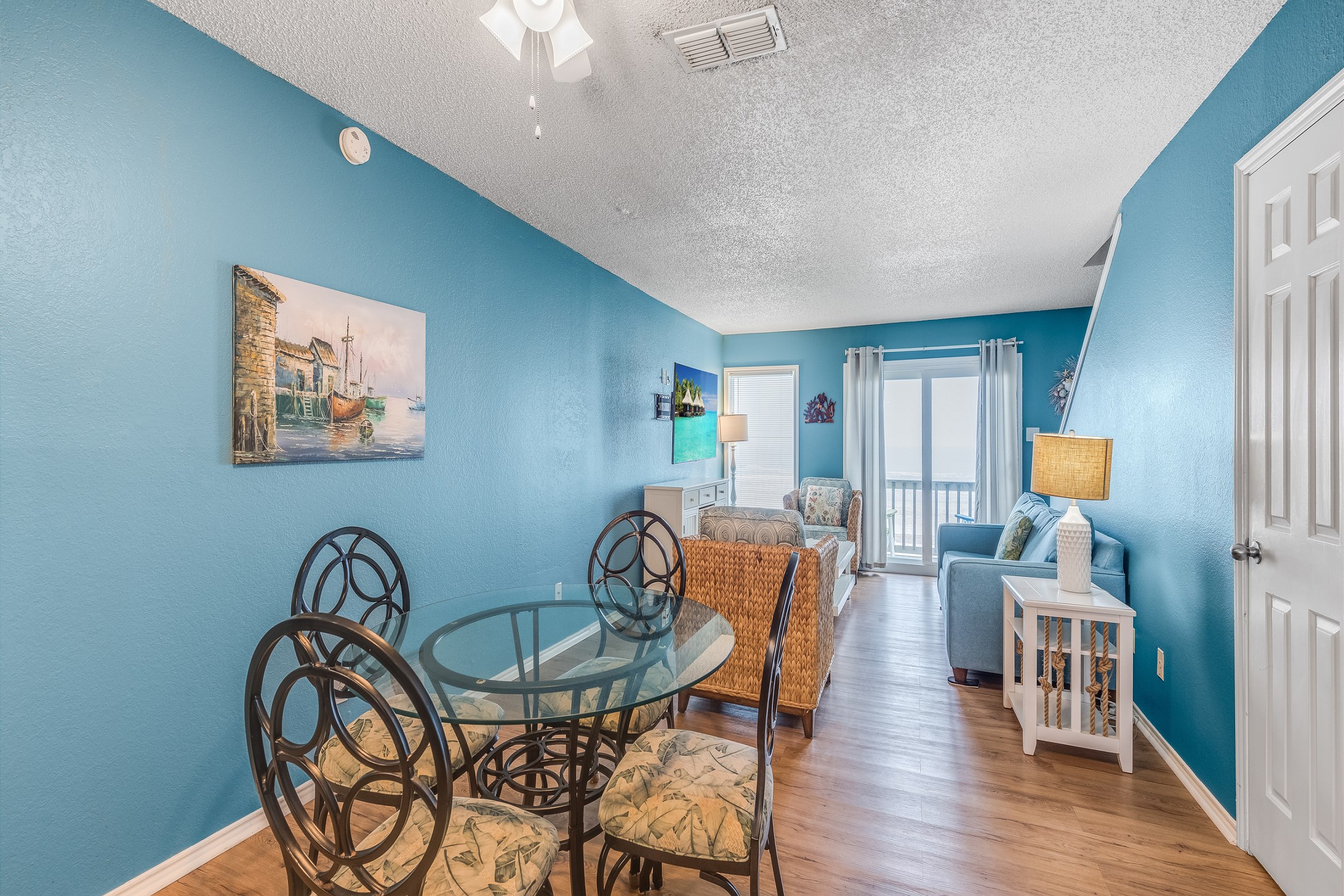 Dining and living space to entertain while cooking meals