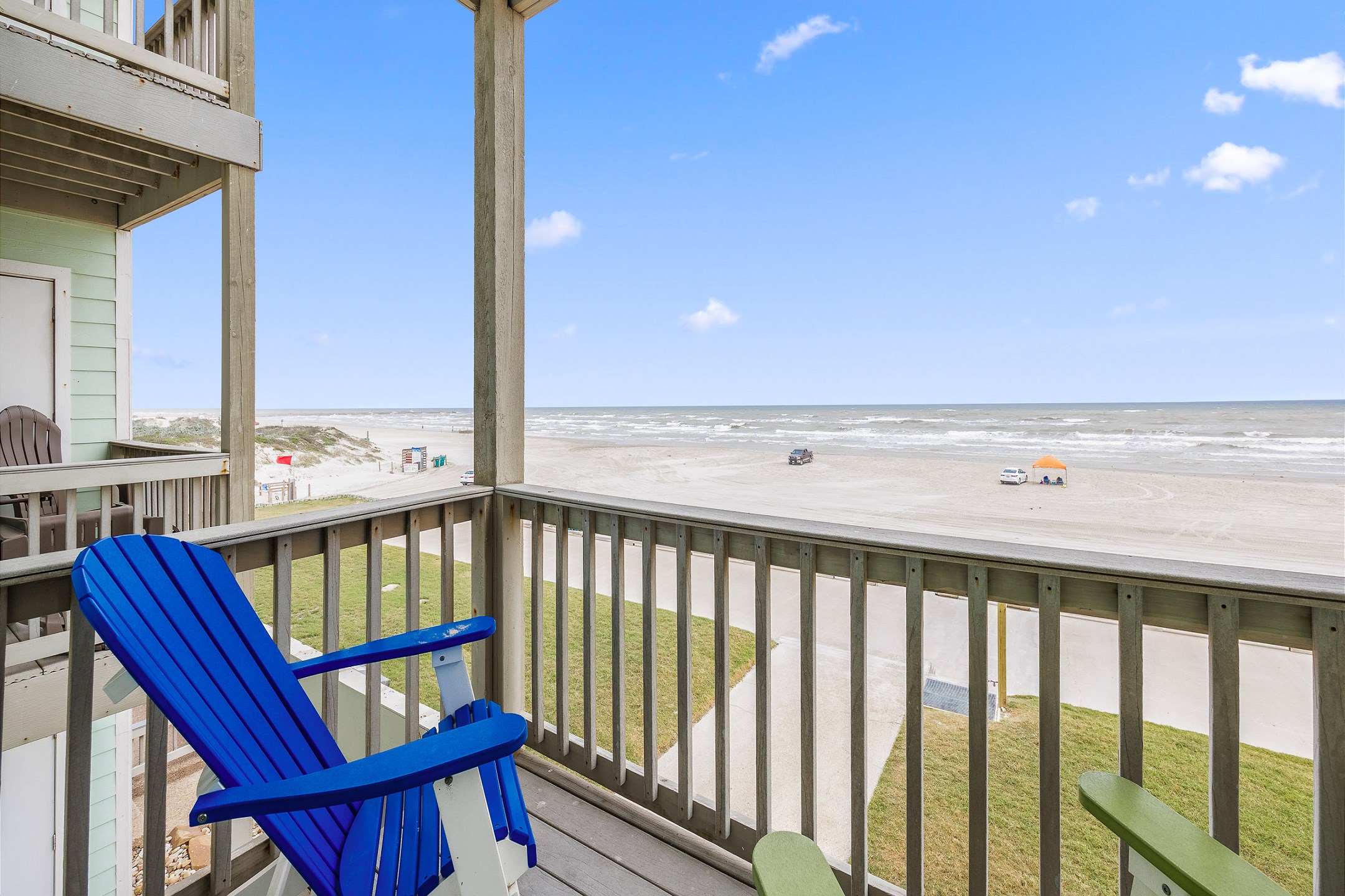 Private balcony off the living space with beautiful beach views to enjoy 