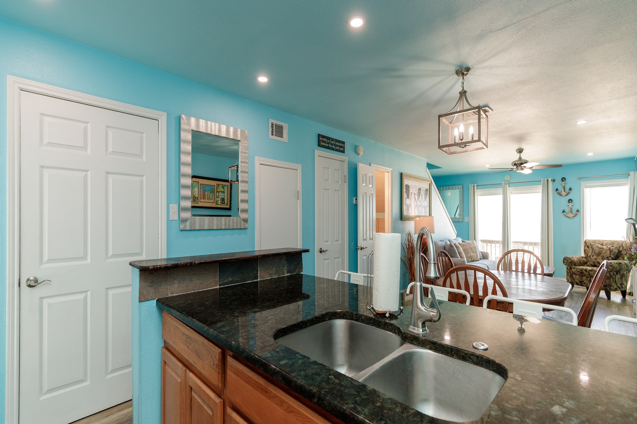 Great kitchen space with natural light shinning in 
