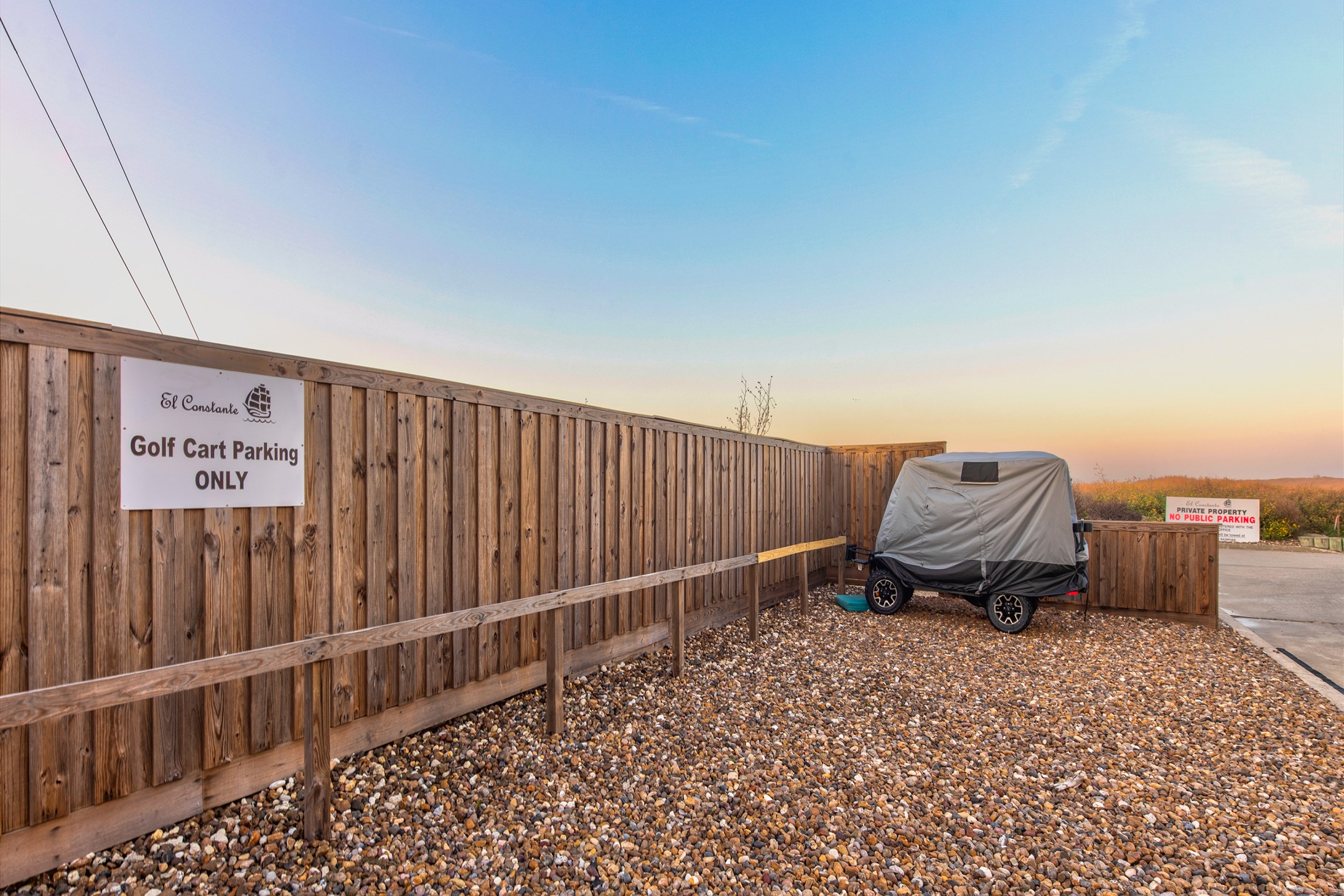 Designated golf cart parking for your convenience