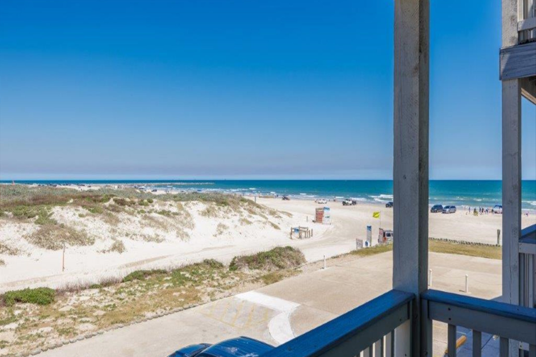 Dune and beach view from the first floor balcony