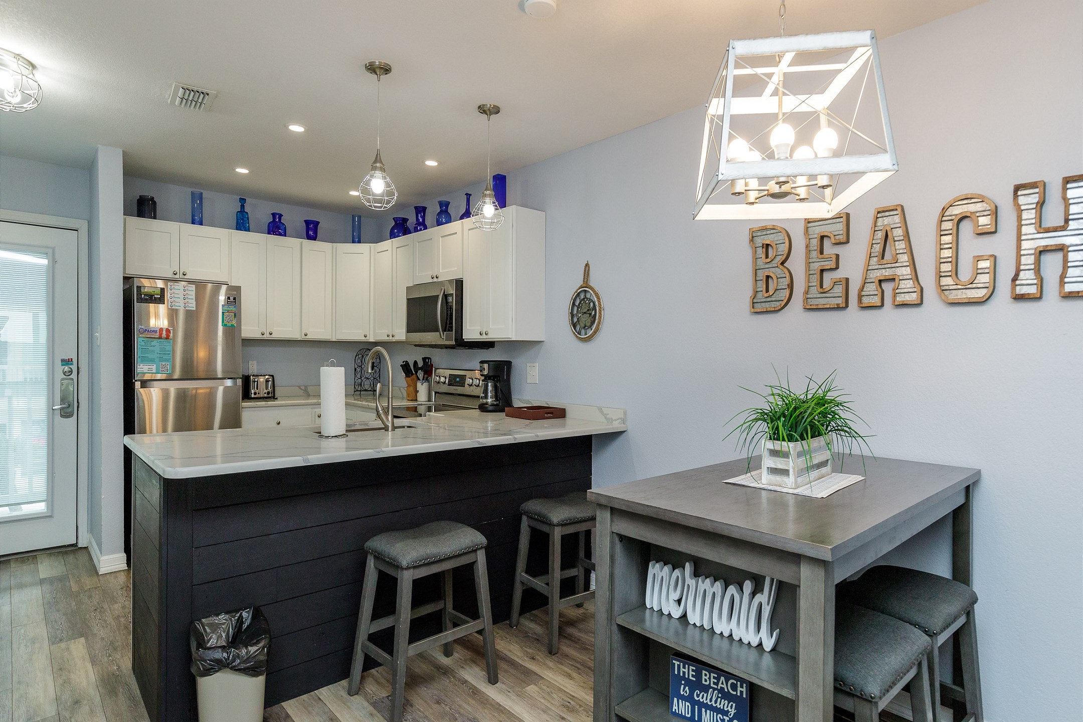 Dining and kitchen area with plenty of seating 