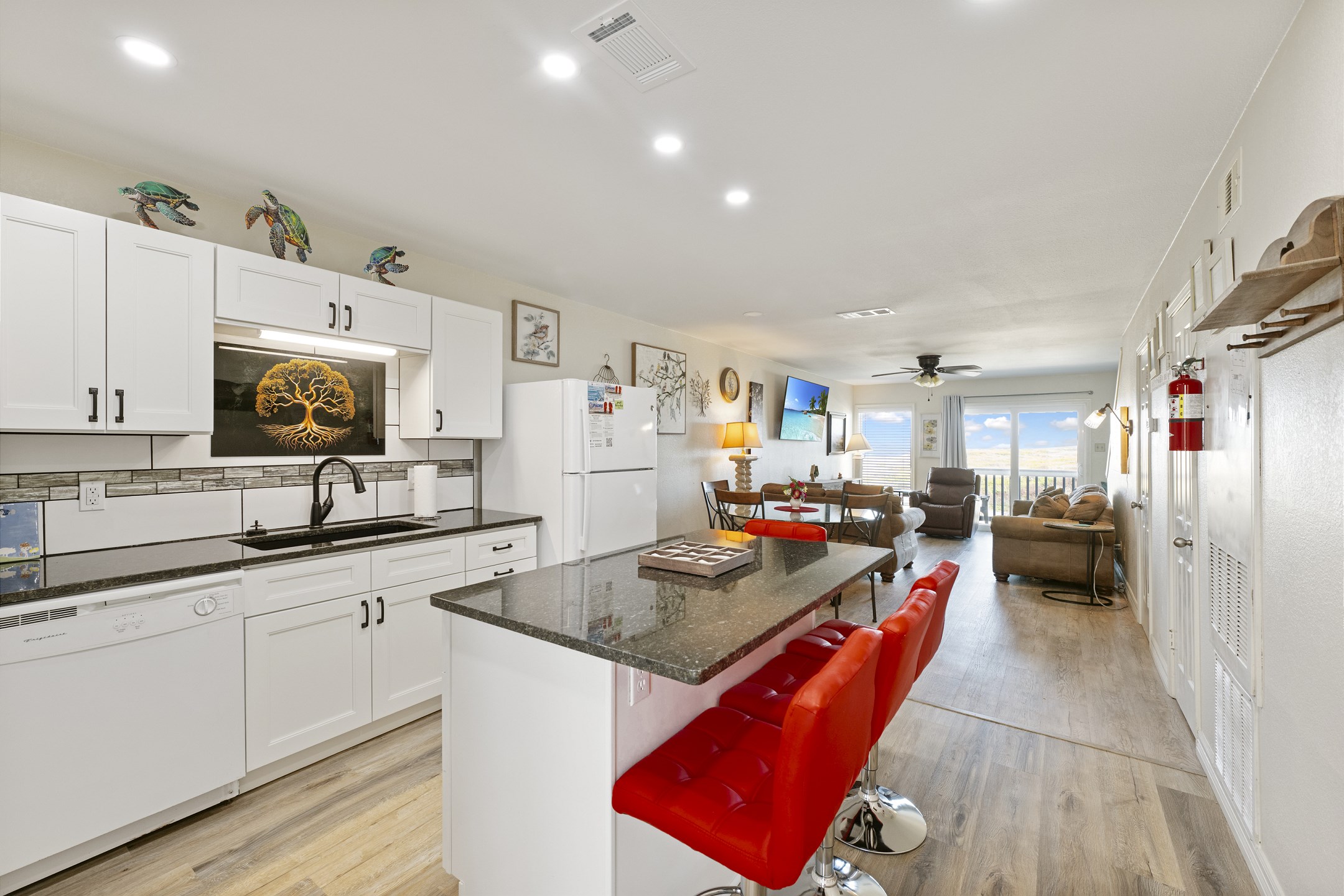 Amazing remodeled kitchen with sleek cabinetry and contemporary design