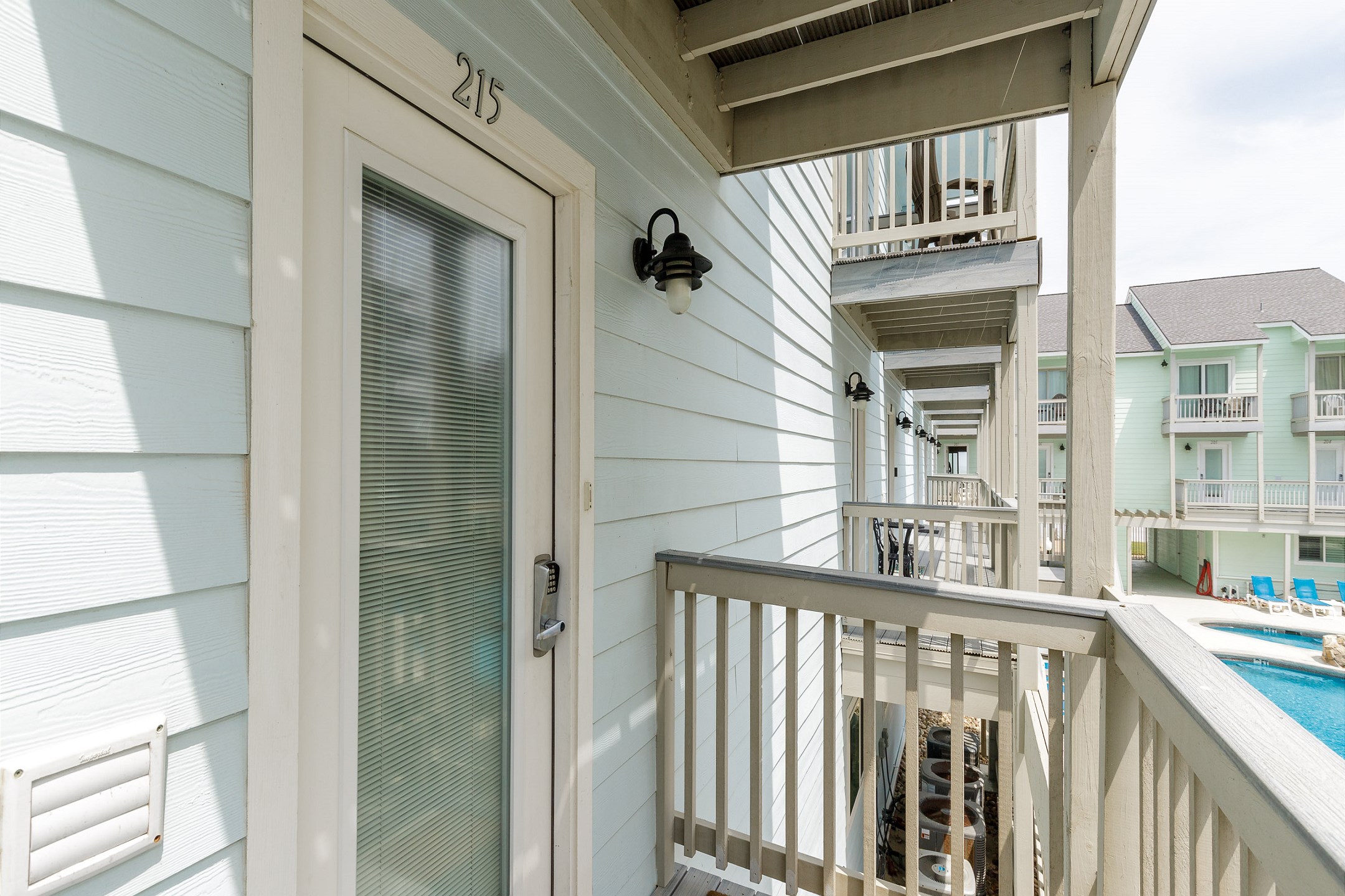 Entryway with coded lock for added security