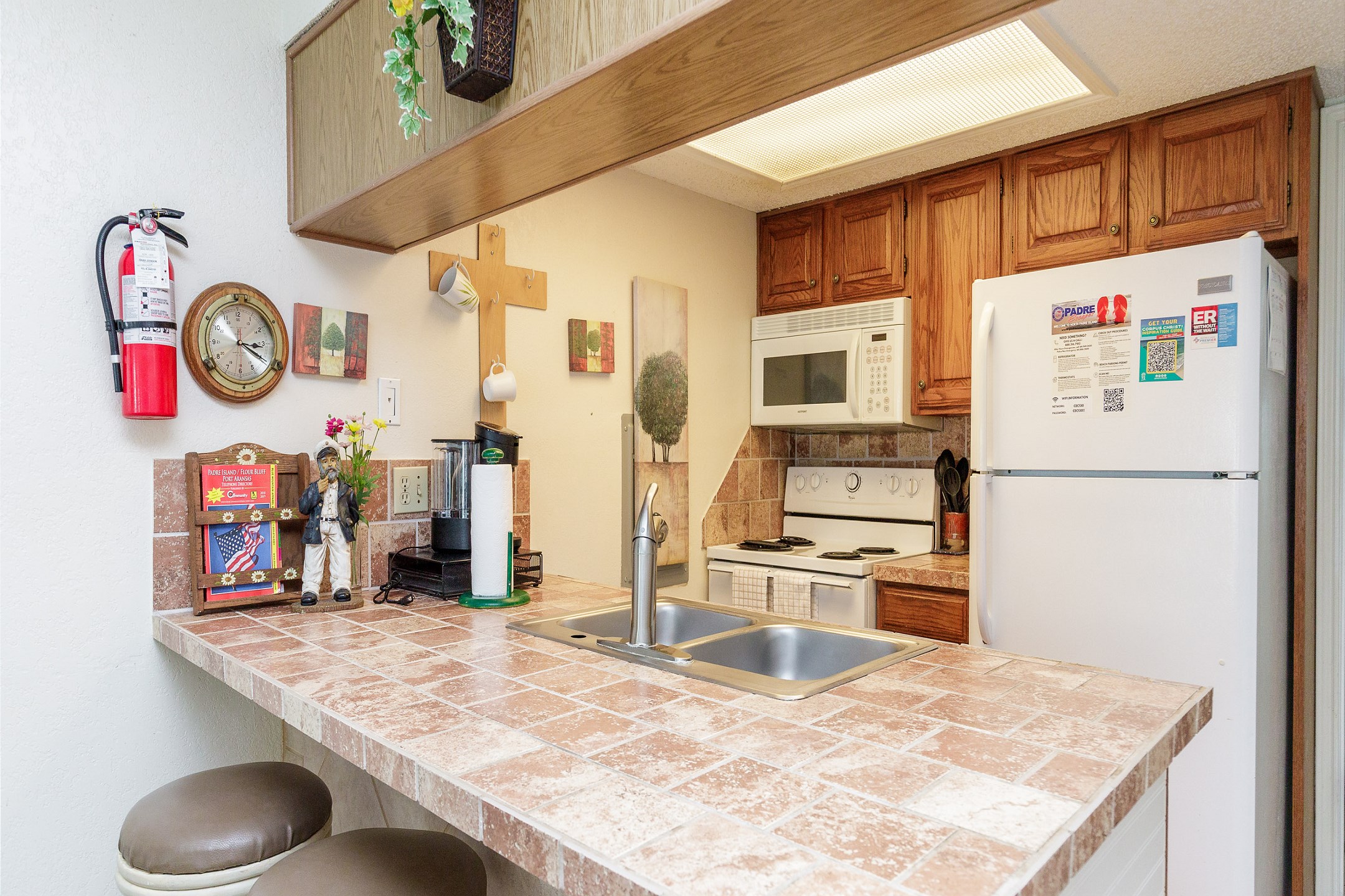 Kitchen and breakfast bar with seating for two
