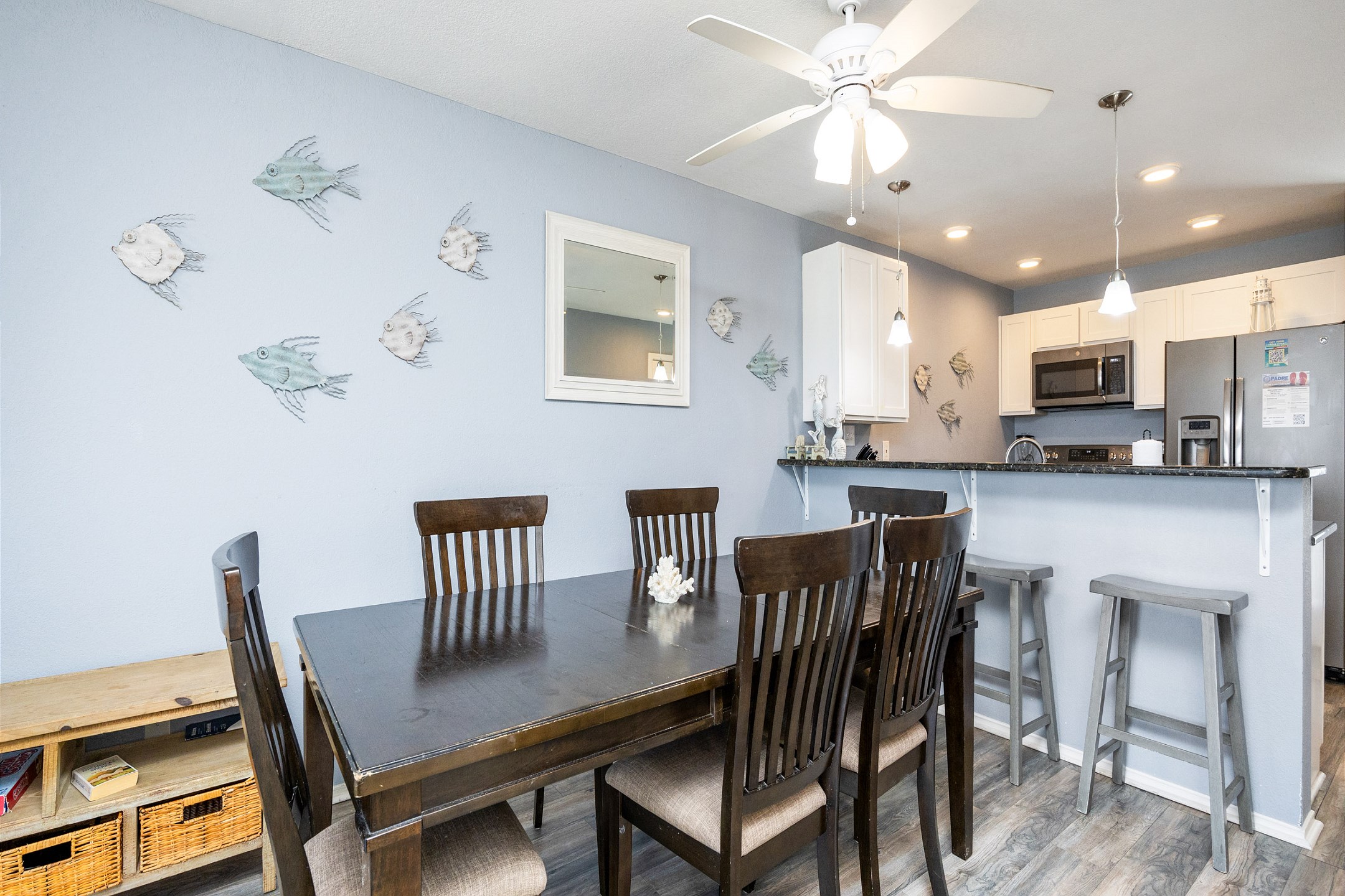 Dining area with easy access to the gourmet kitchen