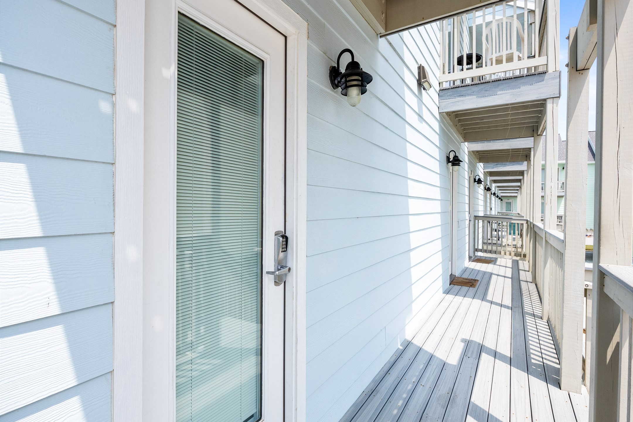 Front entrance to property with coded lock for added security 