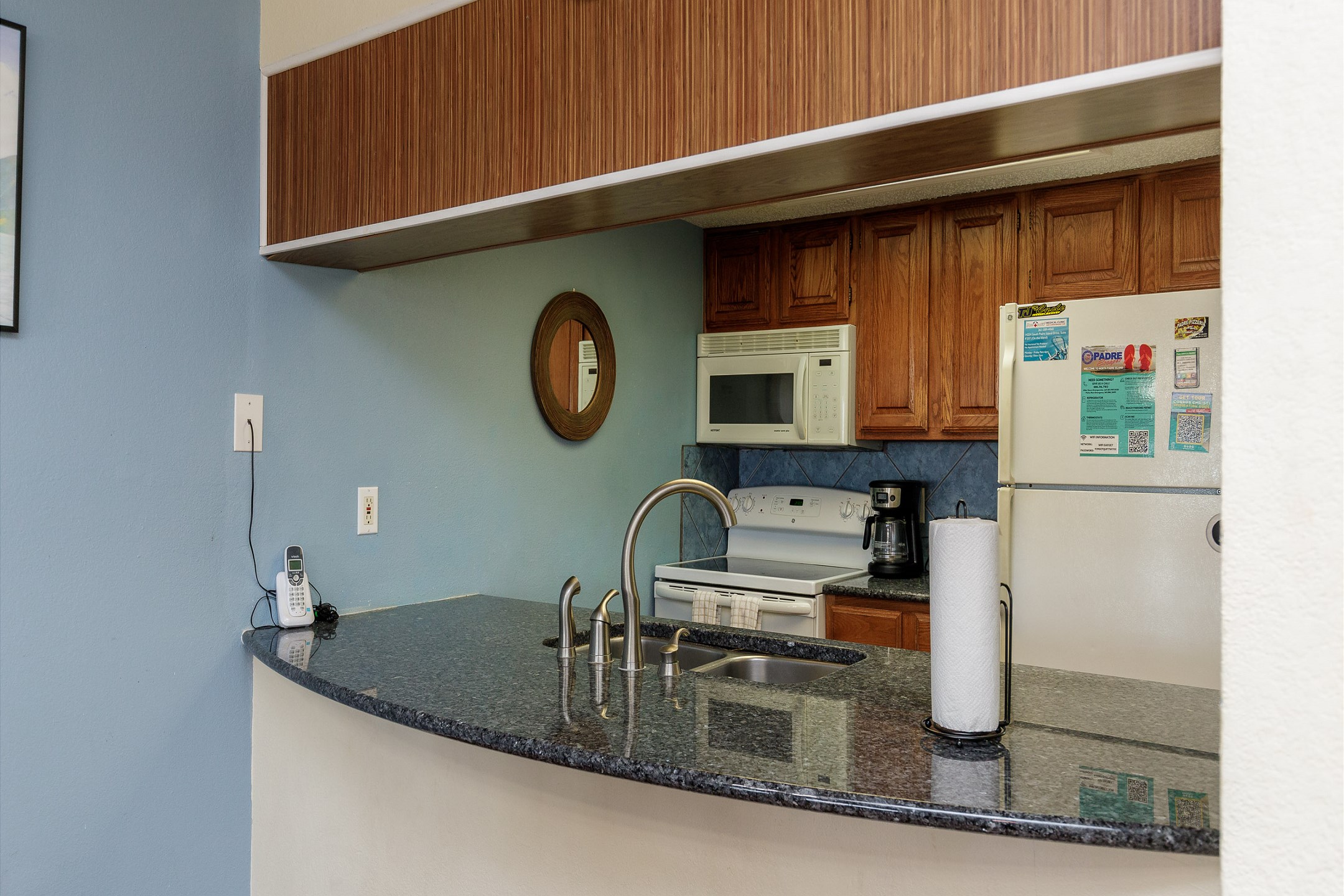 Cookware, utensils, and dinnerware for guest use