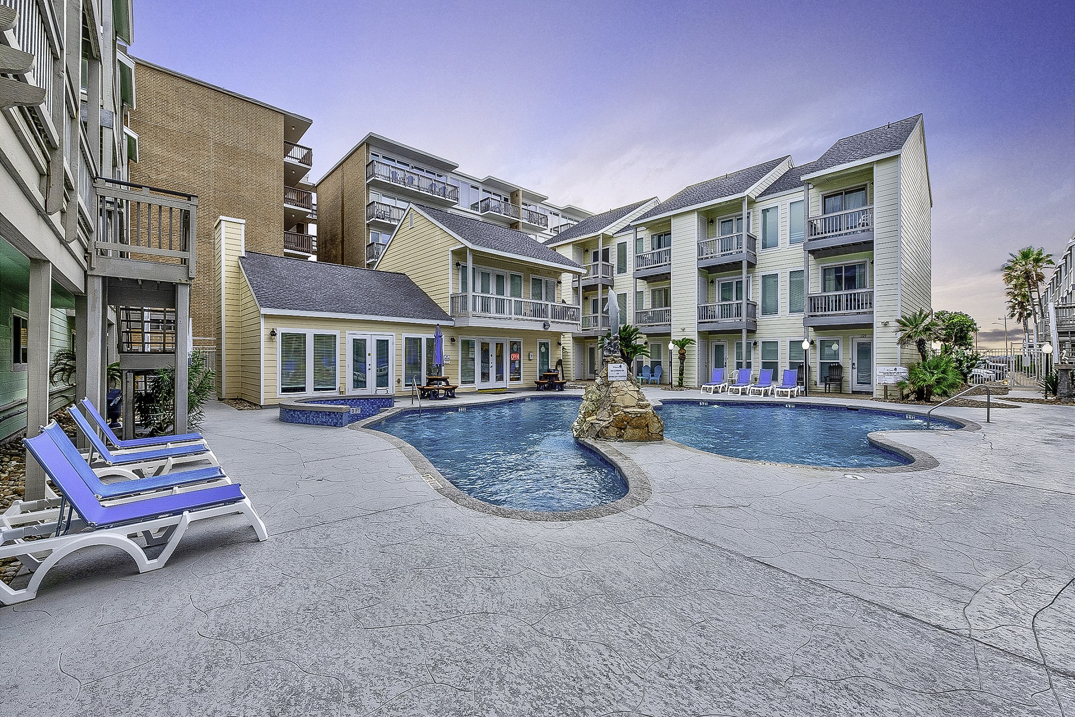 Savor your vacation time poolside in one of the comfortable loungers