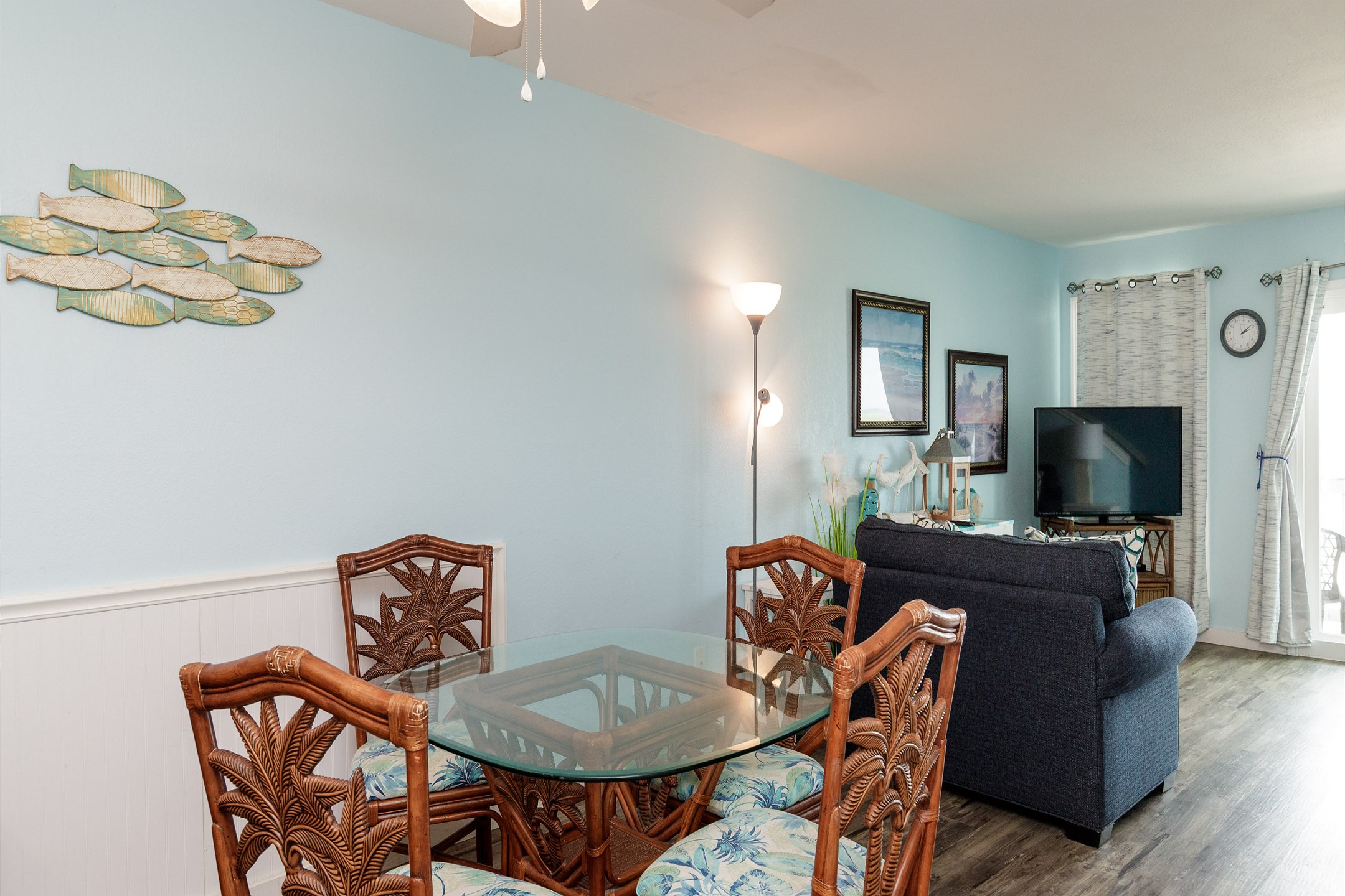 Dining table with seating for four 