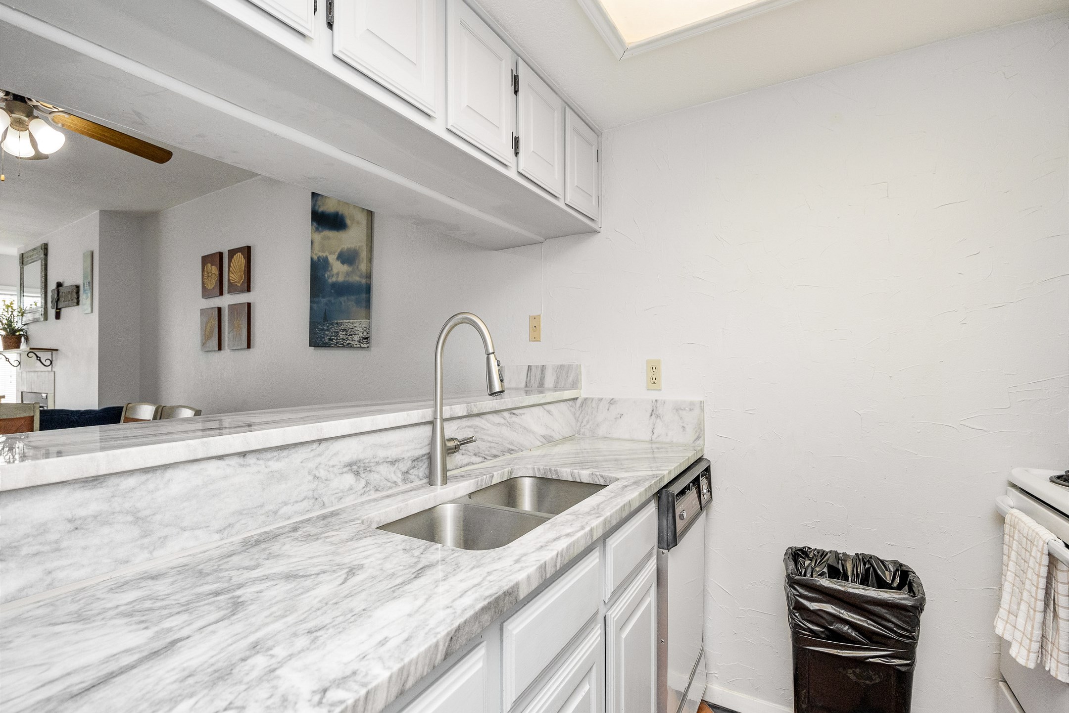 Kitchen area with a lot of counter top space to prepare any meal 