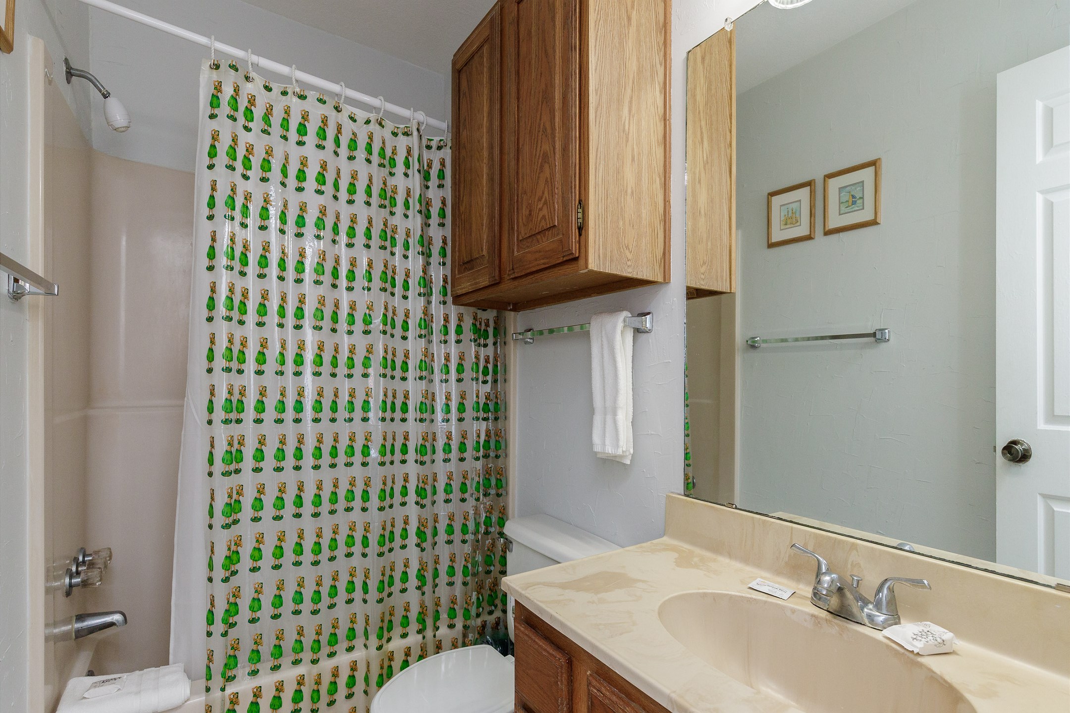 Master bathroom with tub and shower combo