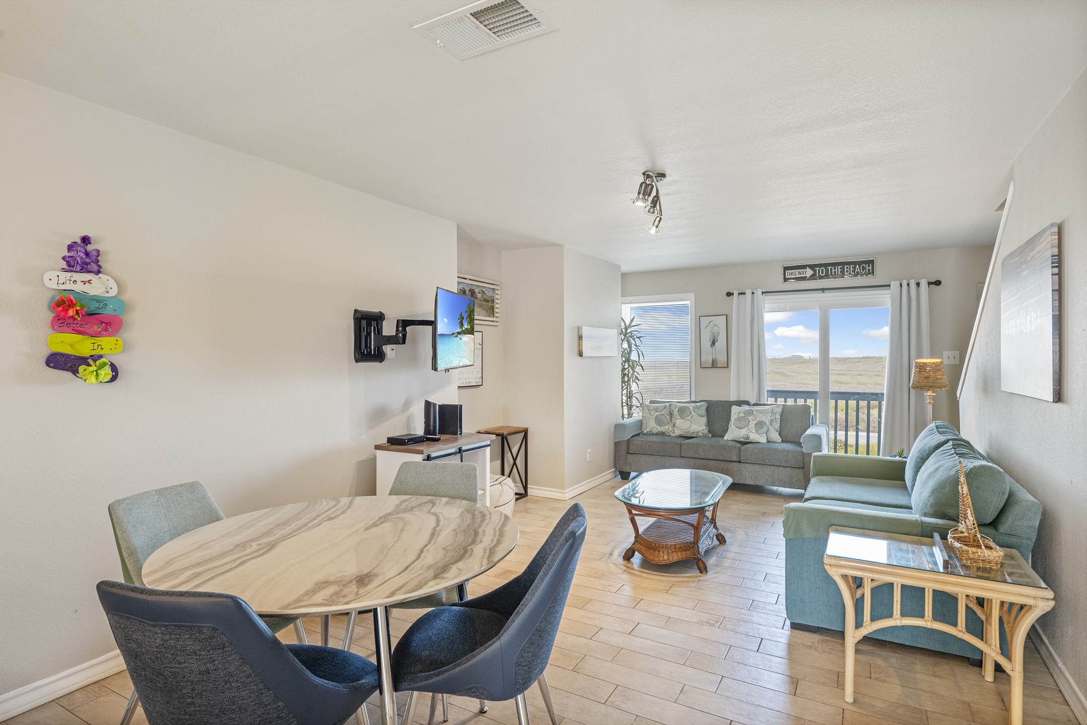 Stylish dining table perfect for family dinners, games, or morning coffee