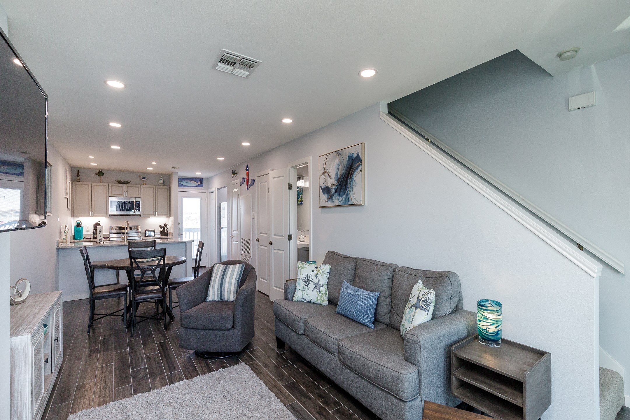 Elegant and spacious living room showcasing stylish decor & plush seating options