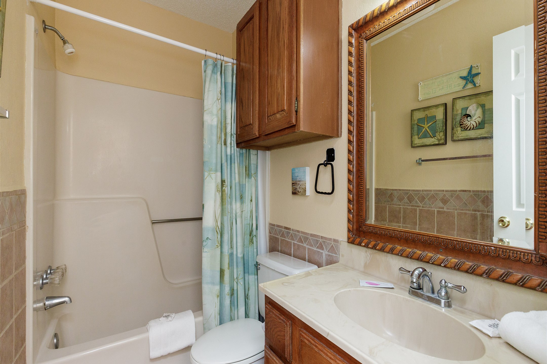 Master bathroom with tub and shower combo
