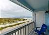 Private balcony off master bedroom with dune views