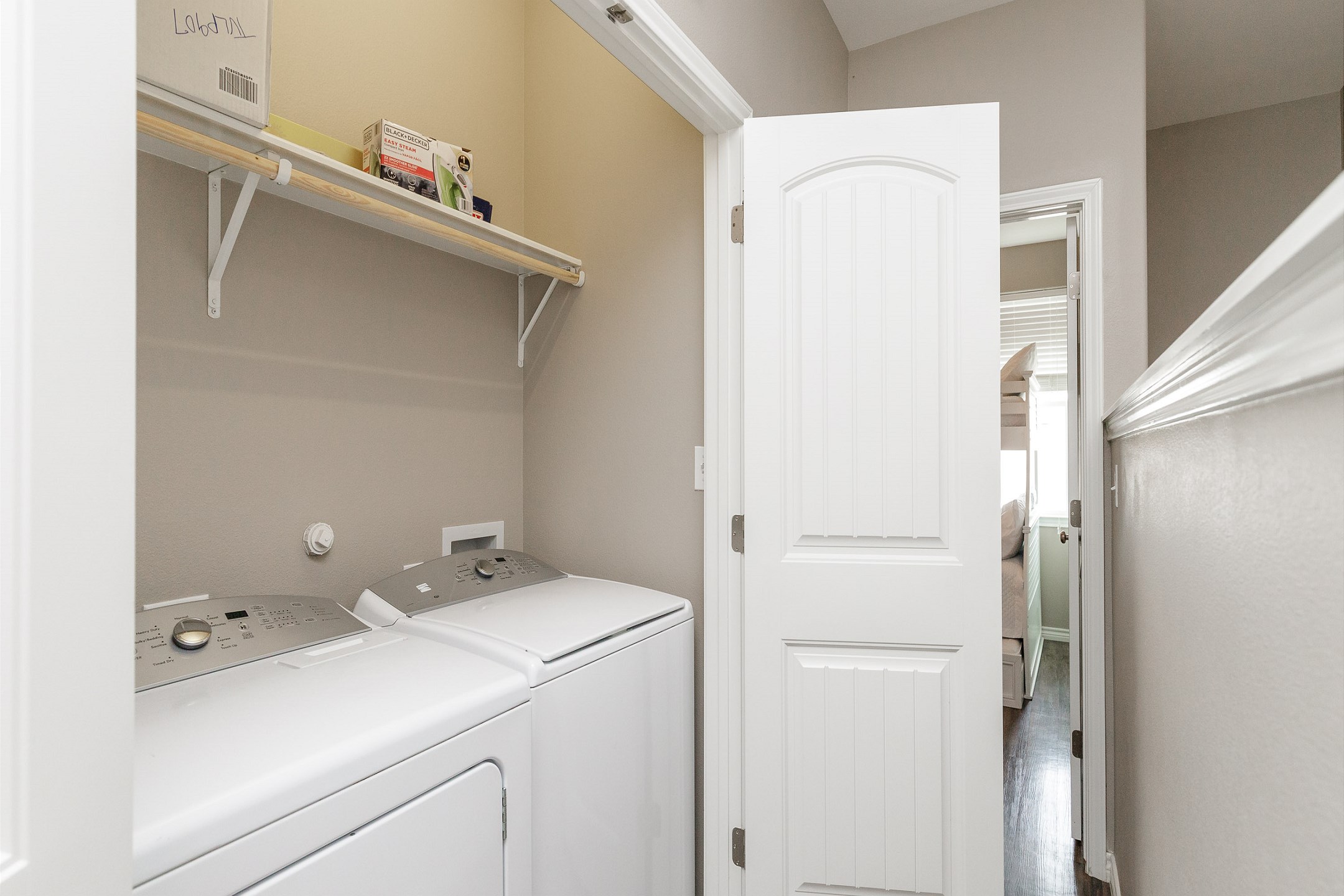 Washer and dryer on the second floor for your convenience