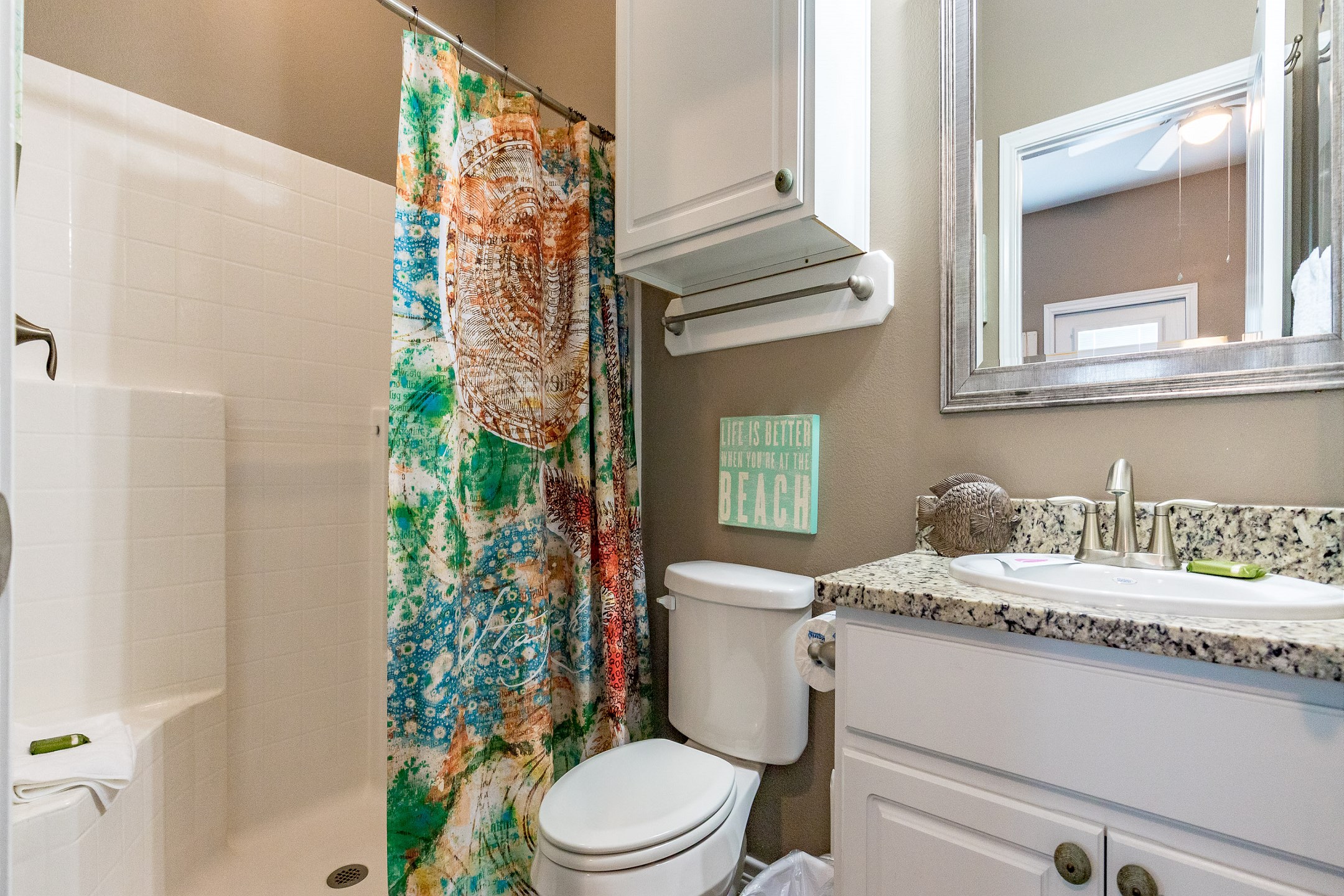 Second bathroom on the second floor with walk in shower 