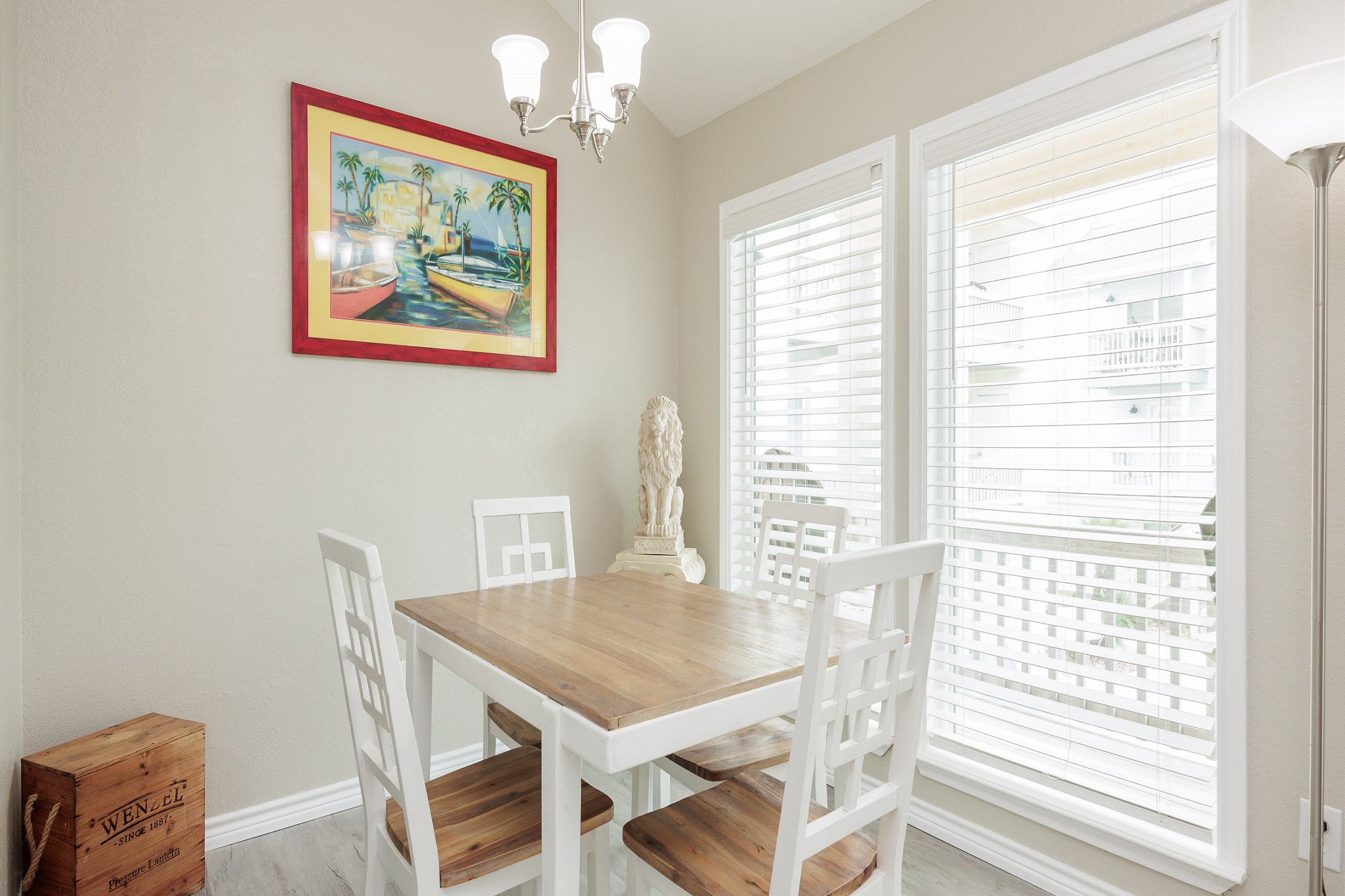 Bright dining area with lots of natural light 