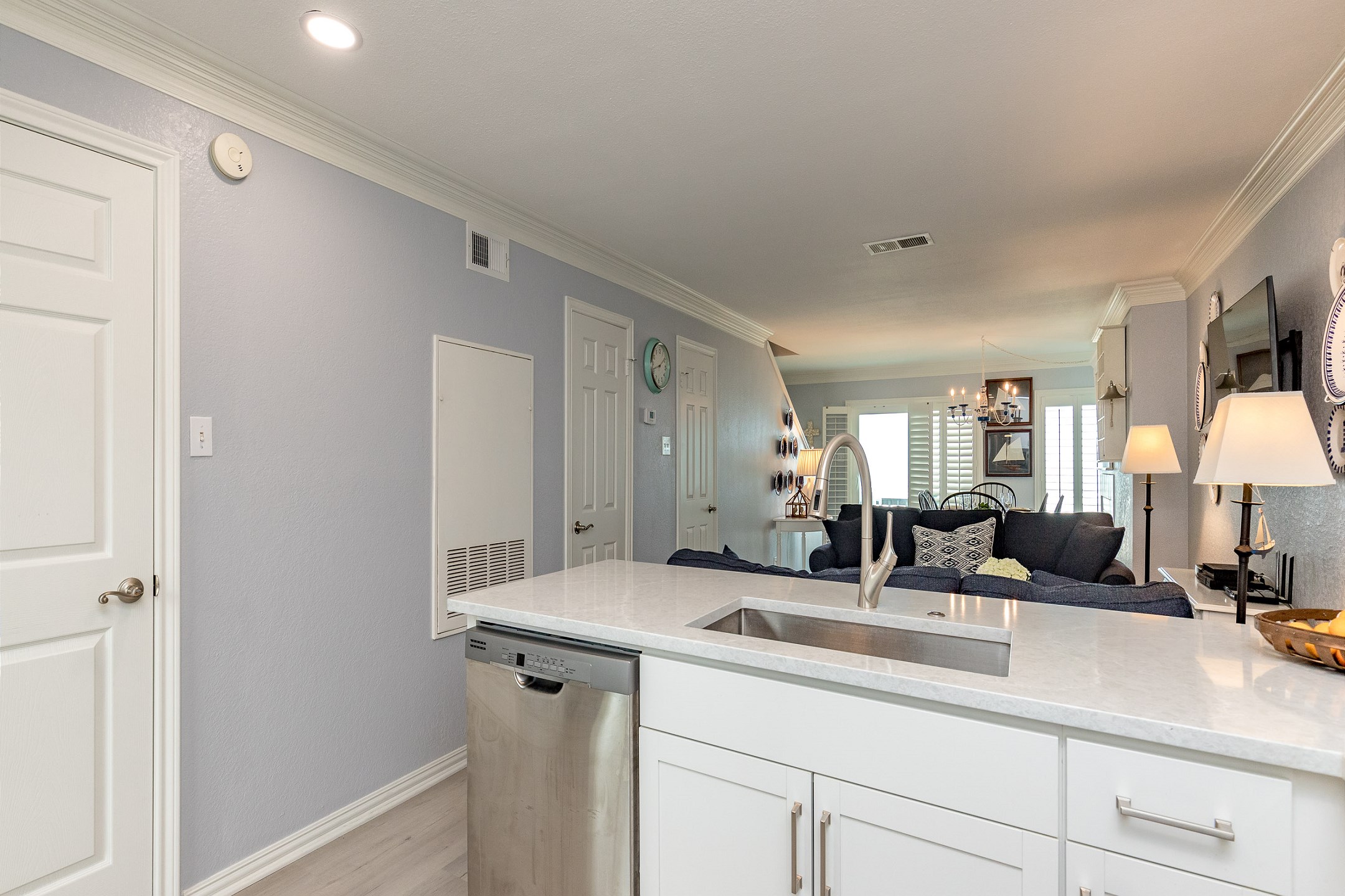 Open concept living to entertain while cooking 