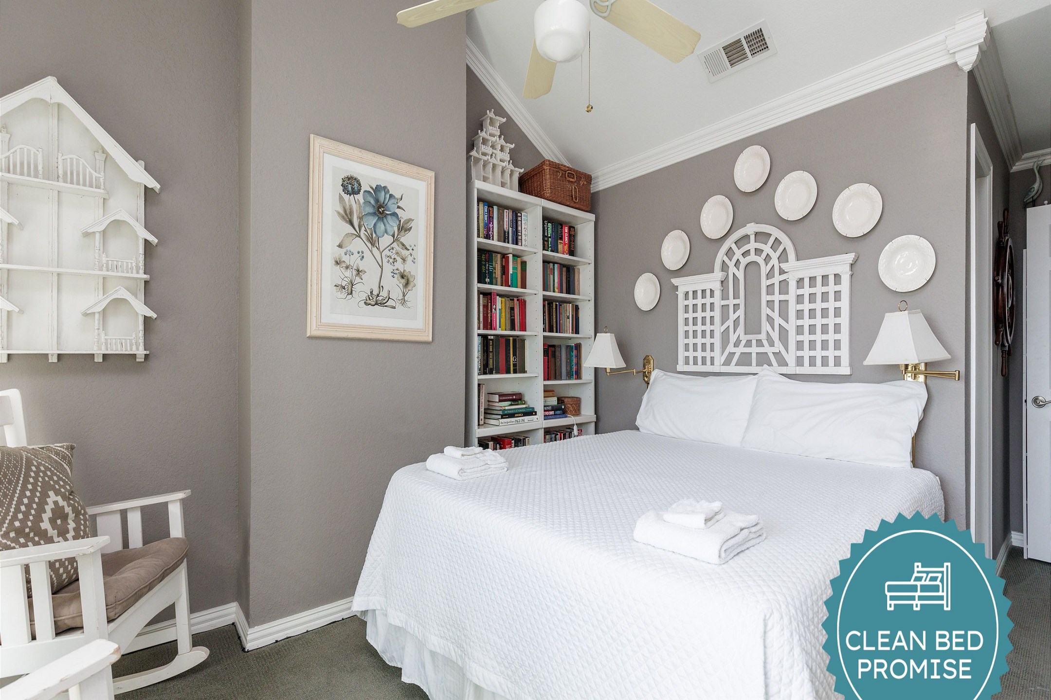 Sleep better at Padre Escapes with our exclusive Clean Bed Promise; providing fresh linens, comforters, and towels washed at high temperatures exceeding CDC recommendations, setting us apart for a truly restful vacation 