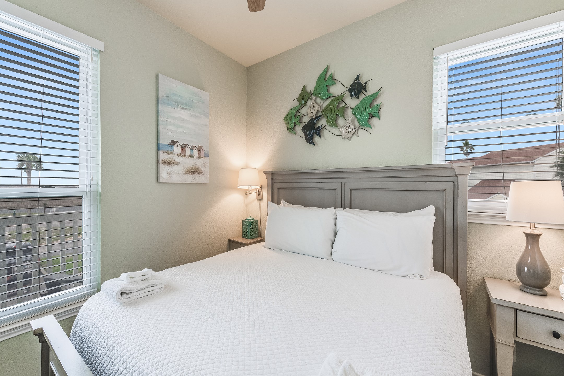 Master bedroom with king size bed, ensuite bathroom and flat screen TV