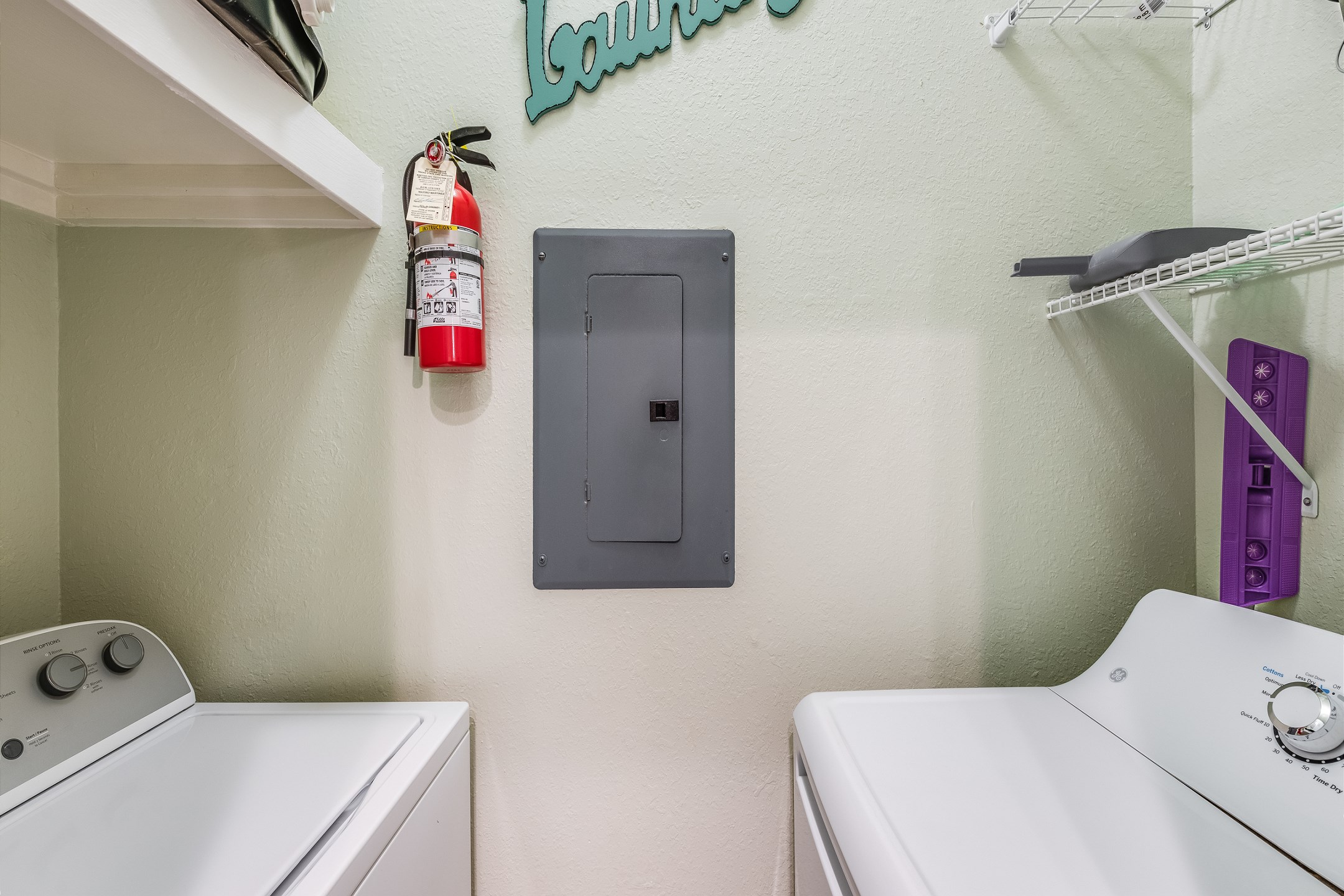 Washer and dryer in property for your convenience 