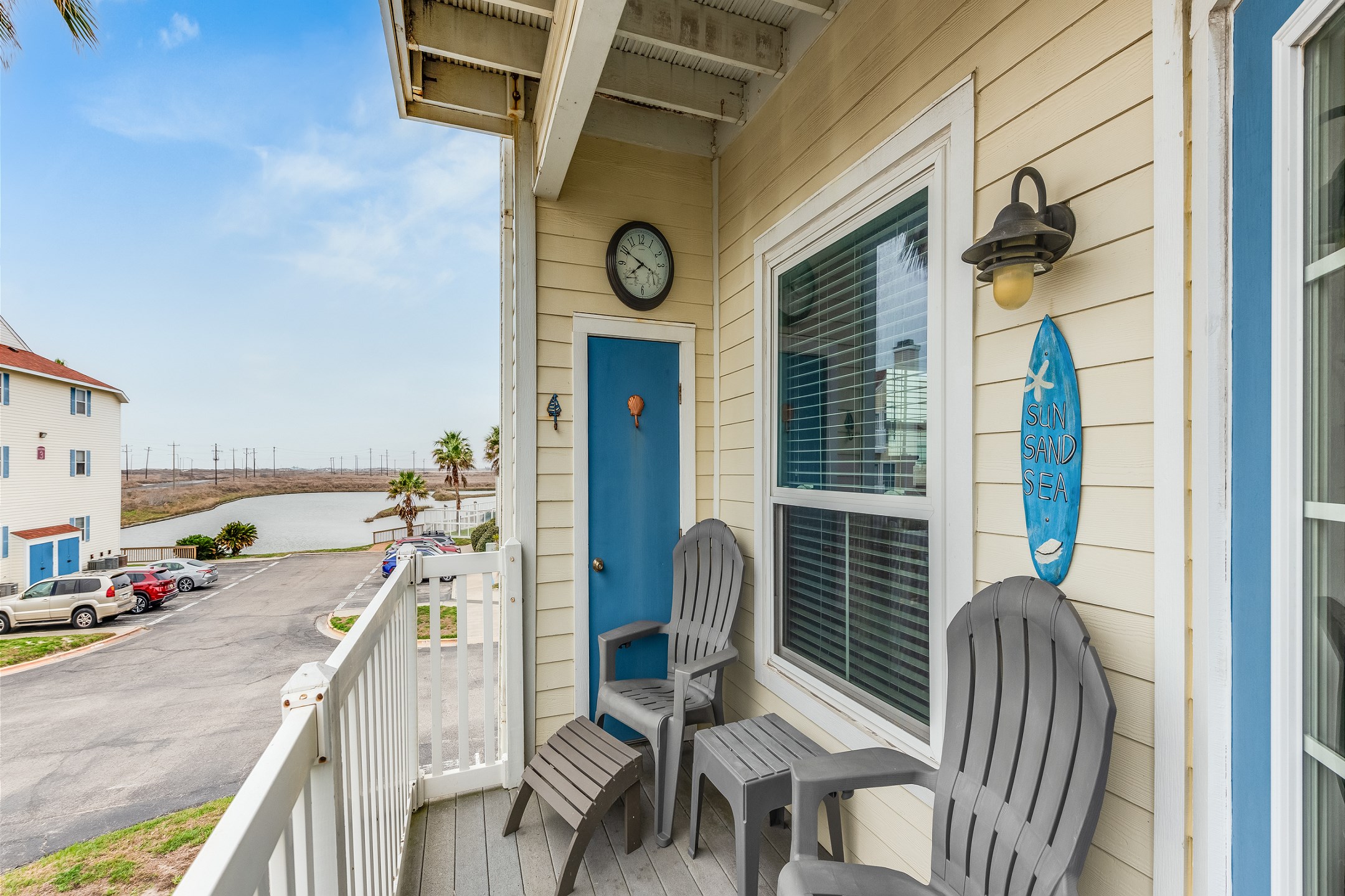 Private balcony with chairs to relax in while unwinding with your favorite beverage