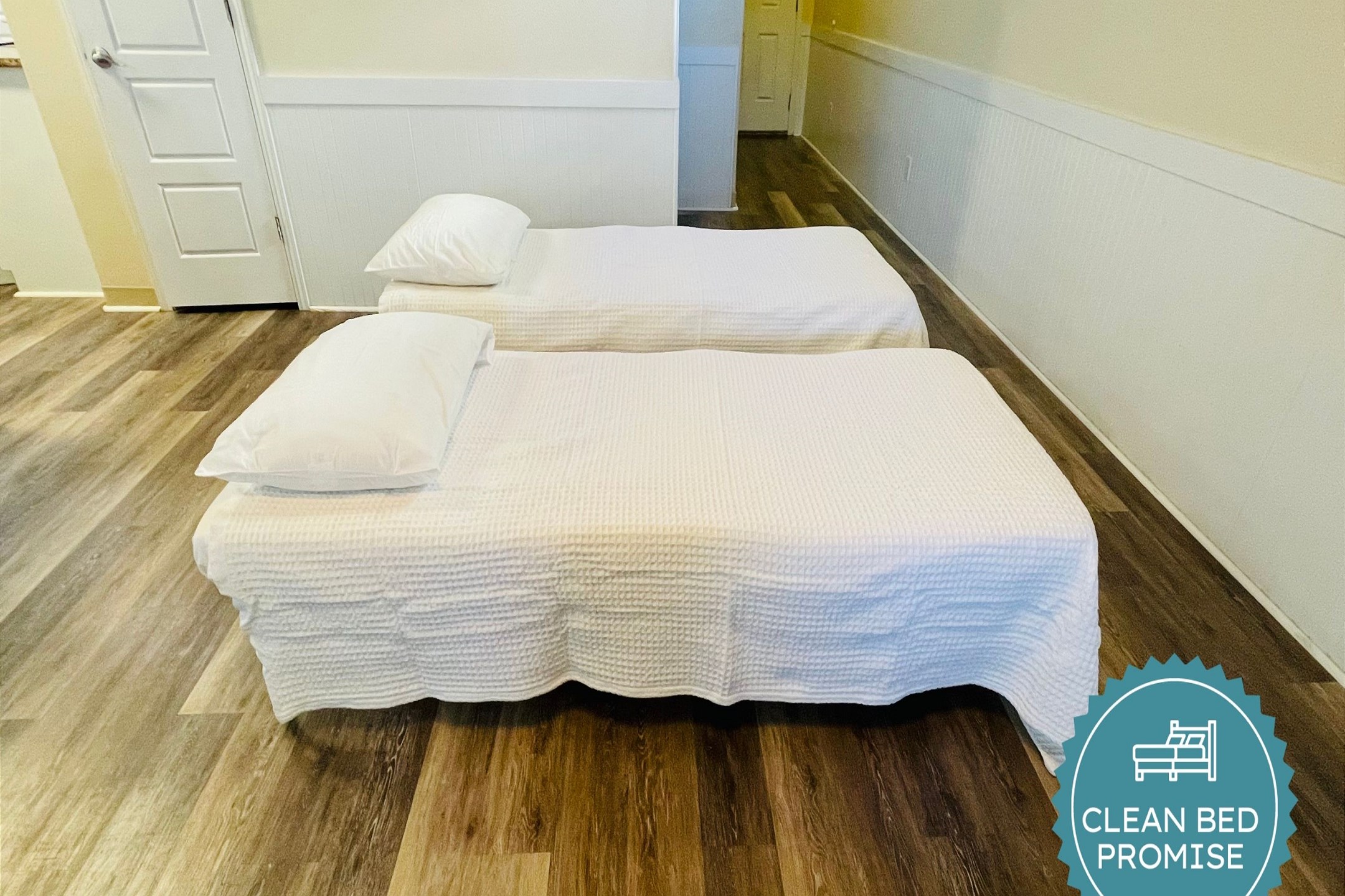 Two twin roll away beds for guest use