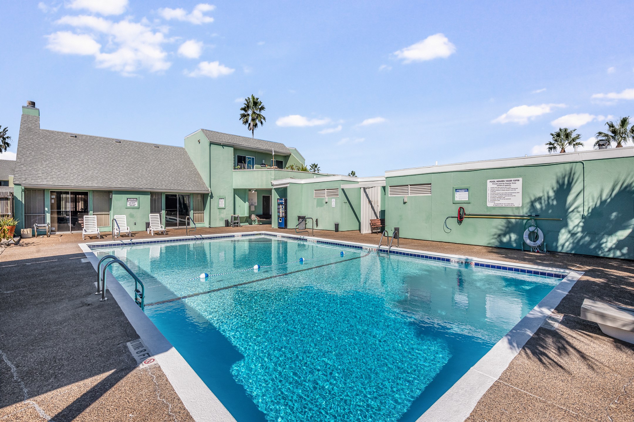 Admire the shimmering Puente Vista pool, perfect for refreshing dips after a long day of fun in the sun