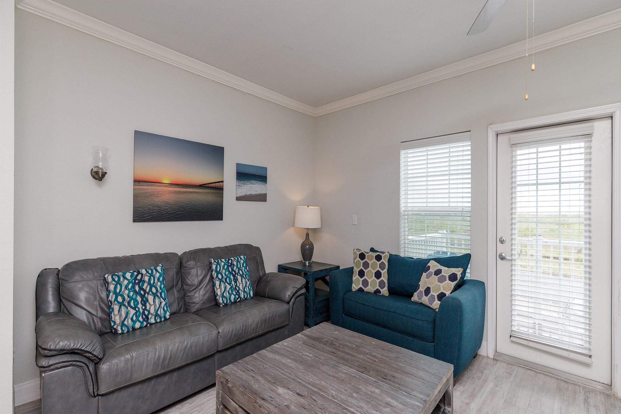 Living area with private balcony