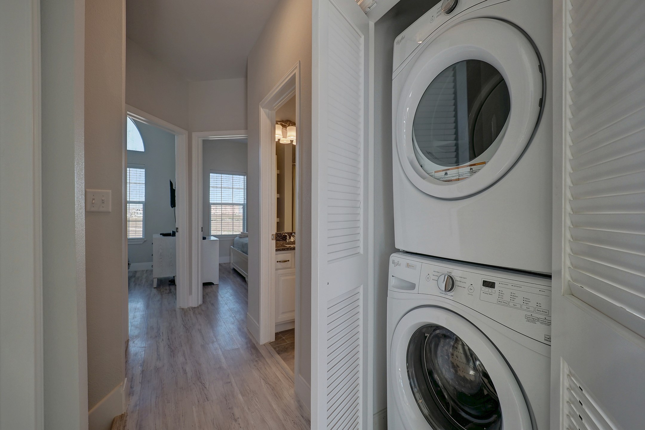Washer and dryer on the third floor