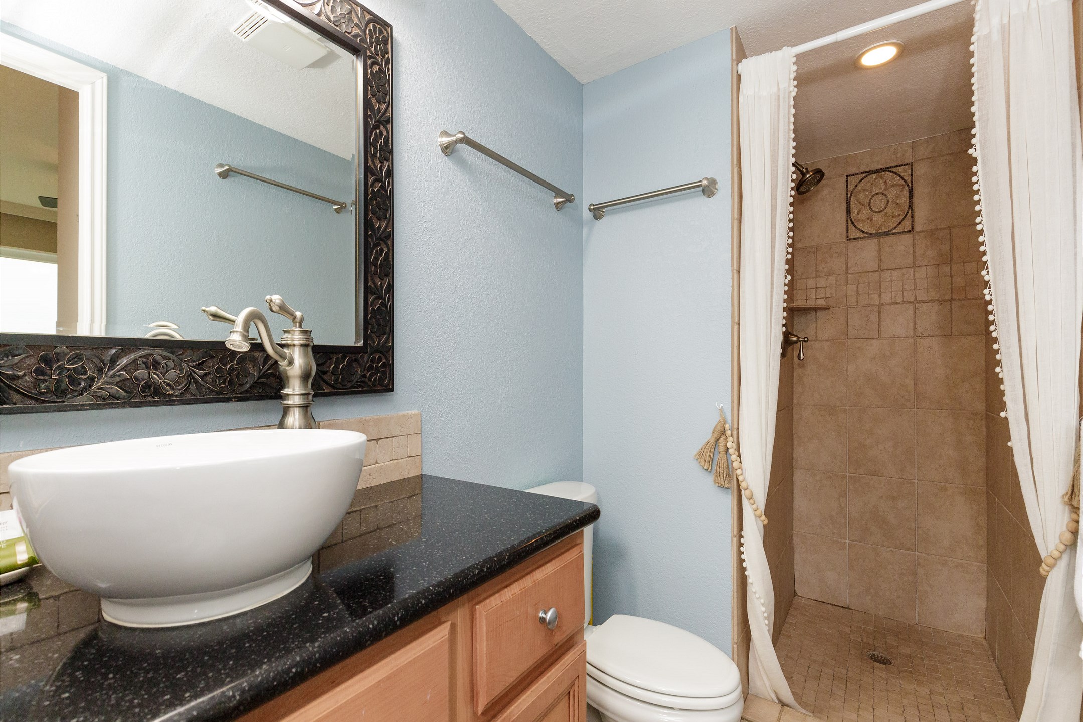Master bathroom with walk in shower