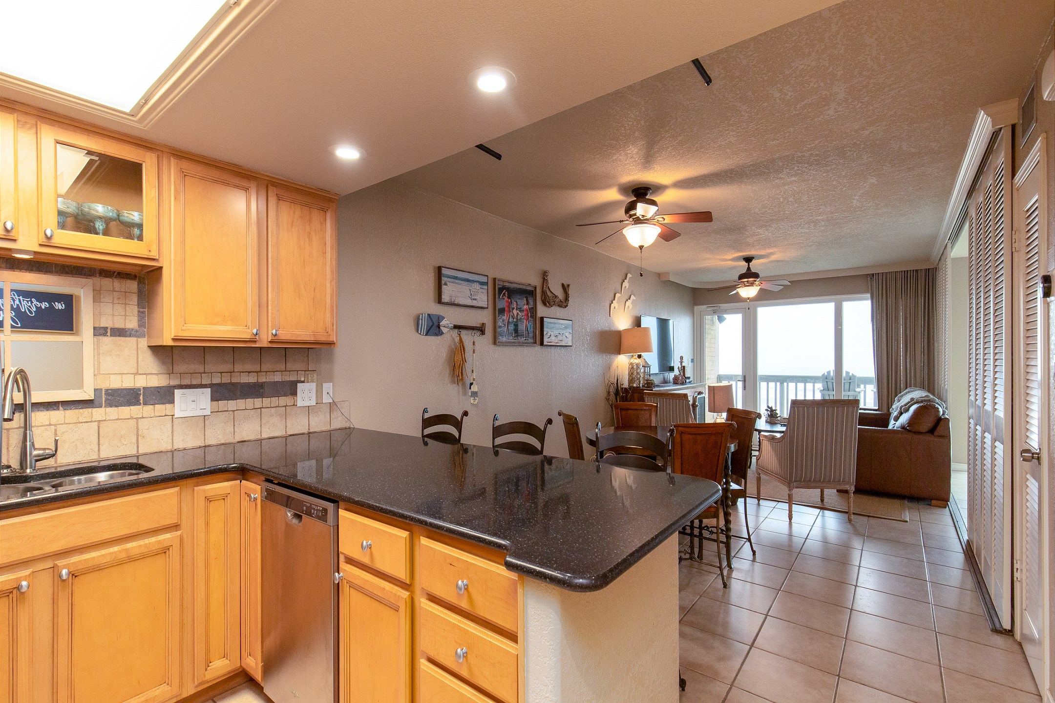 Open kitchen area to enjoy family laughs while cooking
