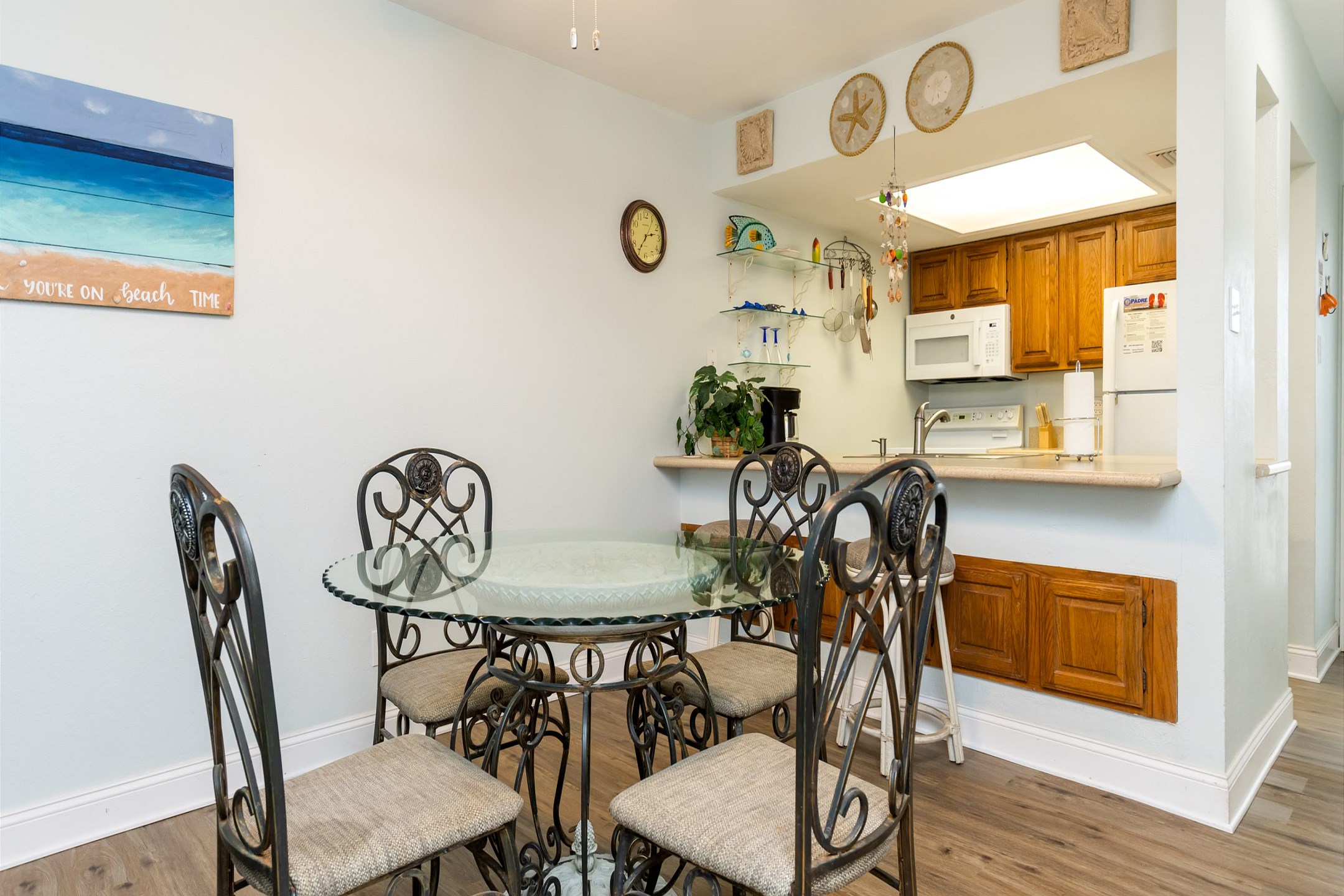 Dining table and breakfast bar for enjoying meals with loved ones