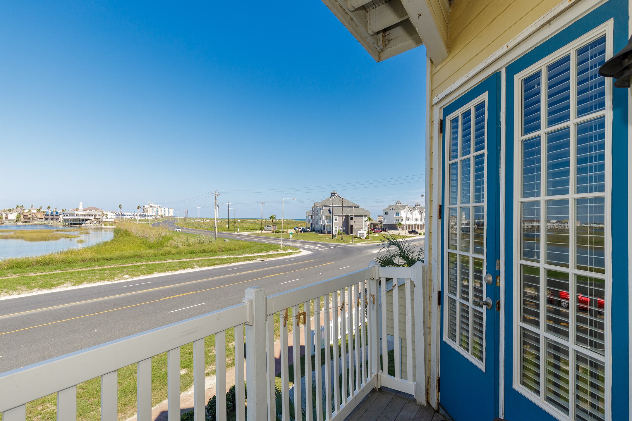 Private balcony with a lovely view of Whitecap Blvd 