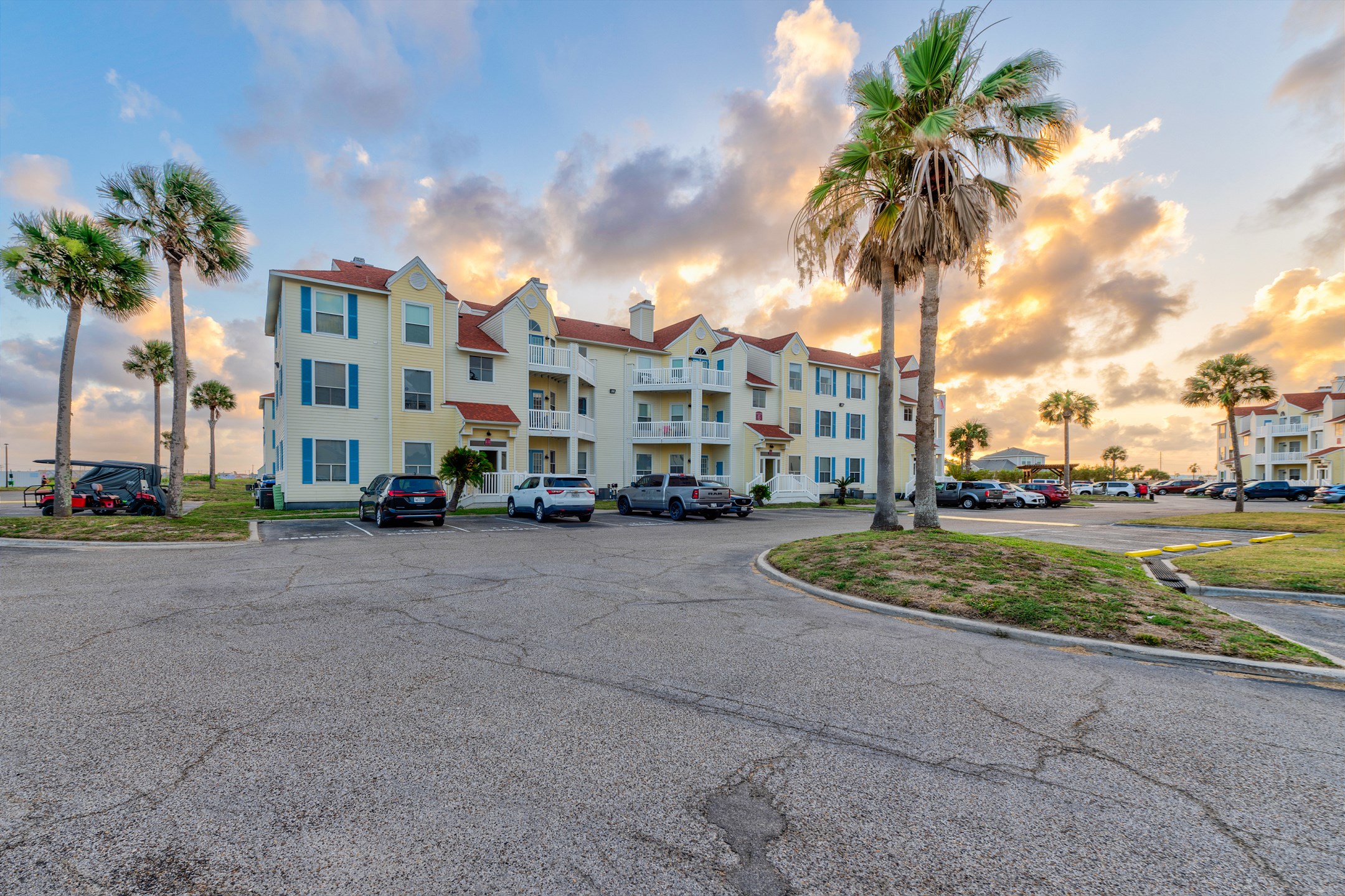 Beach Club Condos only a short block to the beach with beautiful sunset views
