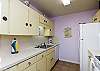 Kitchen area with plenty of counter space for cooking 