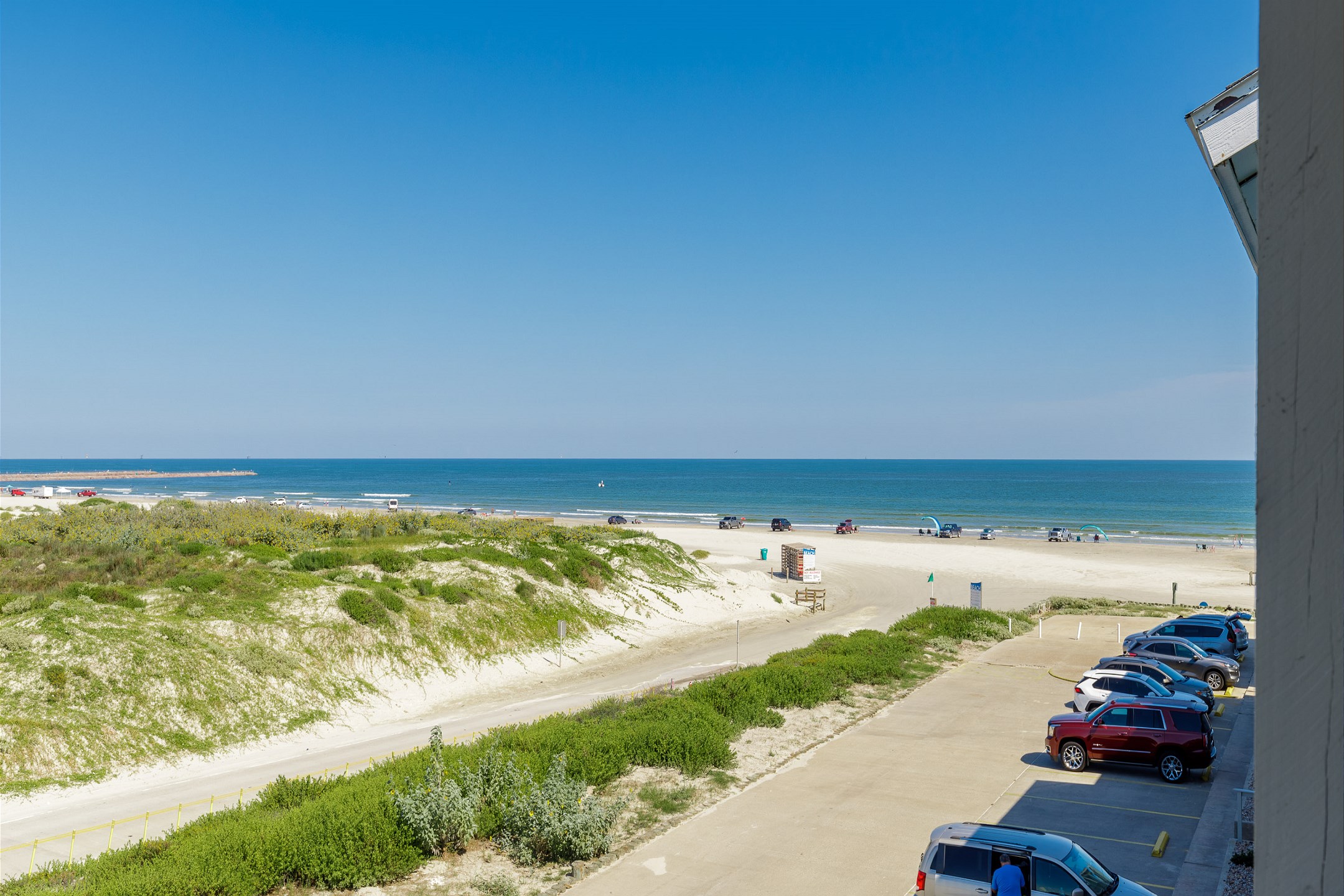 Private balcony off master bedroom with a great view
