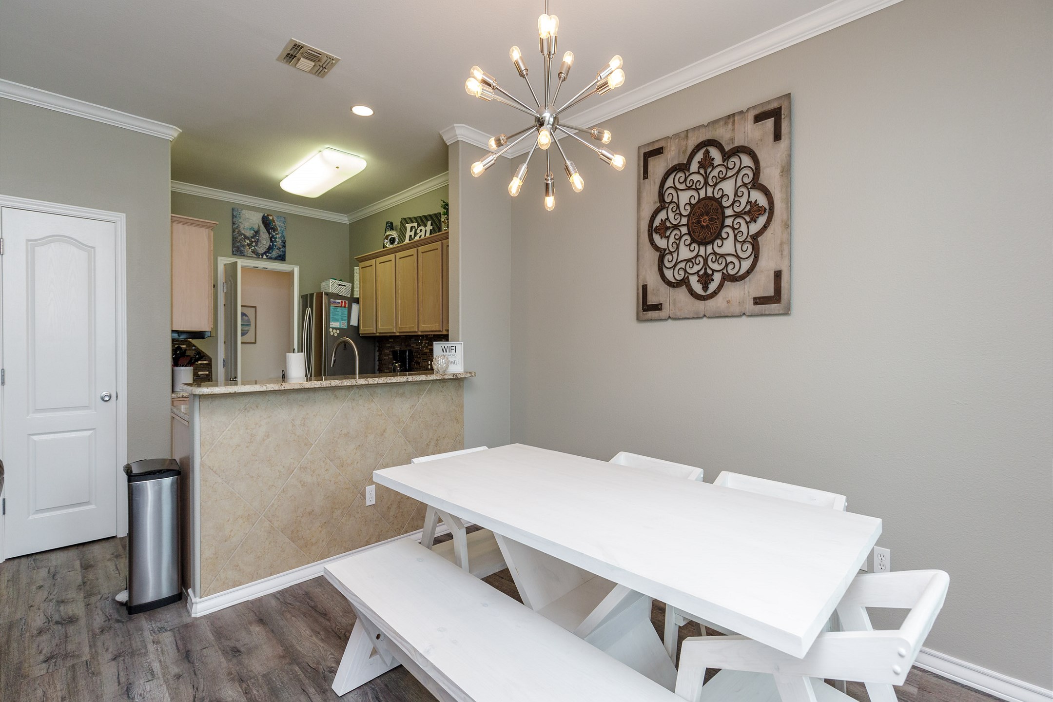 Large dining table perfect for gatherings