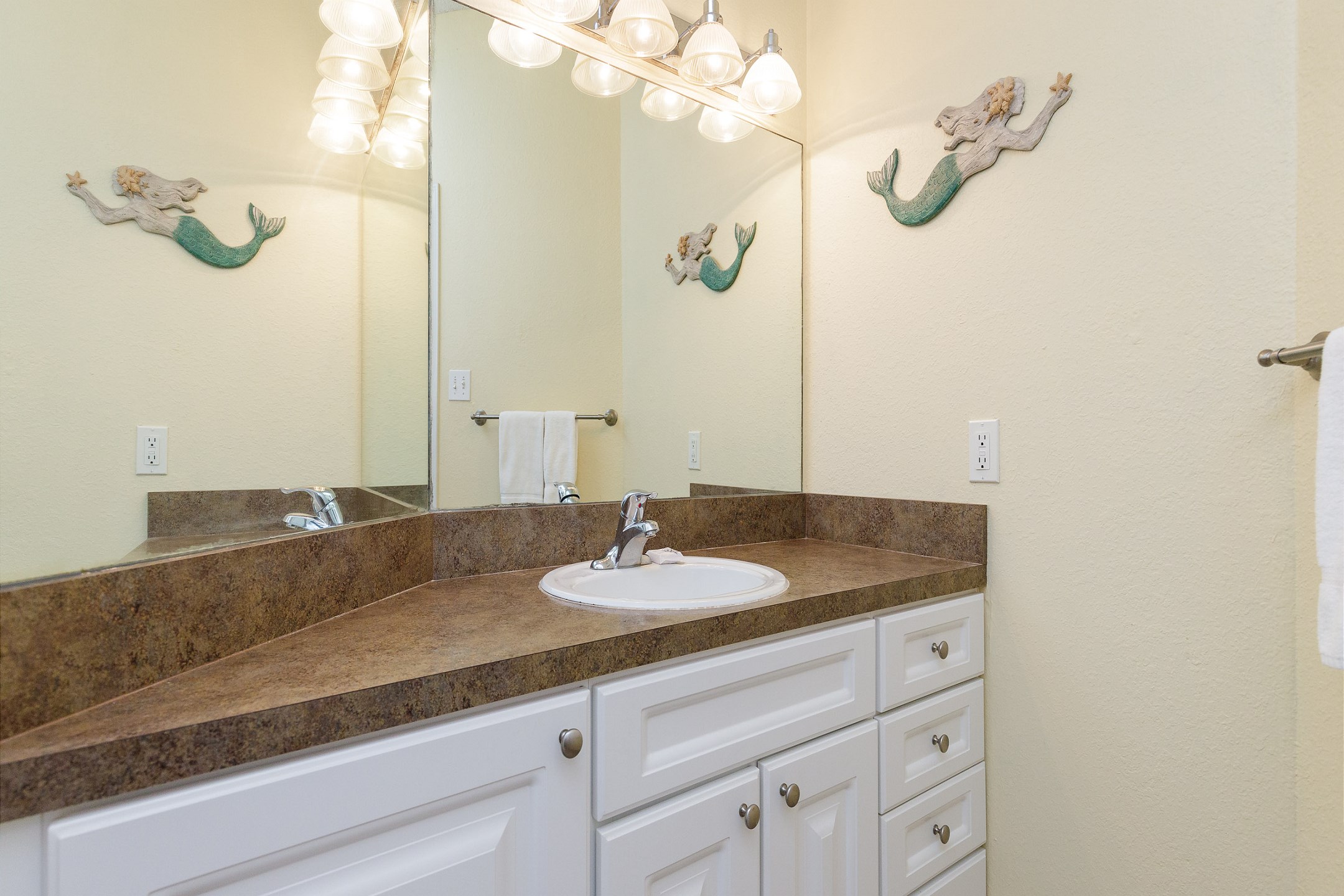 Master bathroom with tub and shower combo