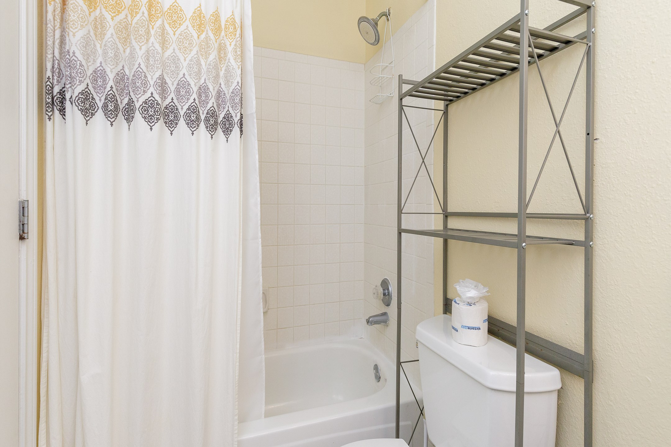 Master bathroom with tub and shower combo