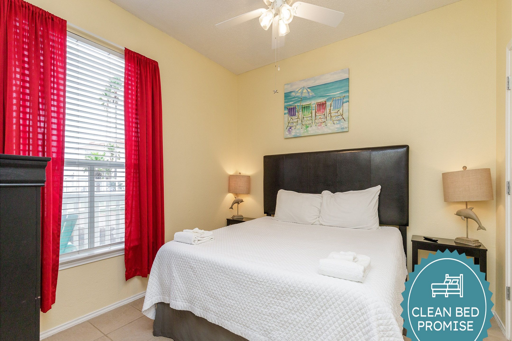 Sleep better at Padre Escapes with our exclusive Clean Bed Promise; providing fresh linens, comforters, and towels washed at high temperatures exceeding CDC recommendations, setting us apart for a truly restful vacation