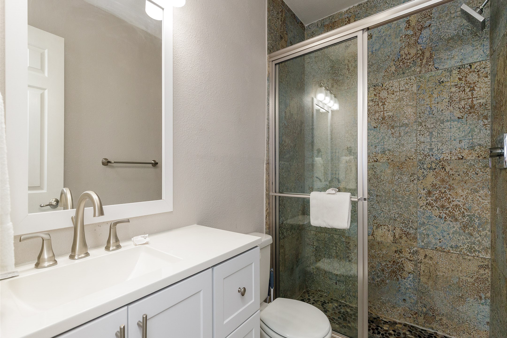 Beautiful master bathroom with walk in shower