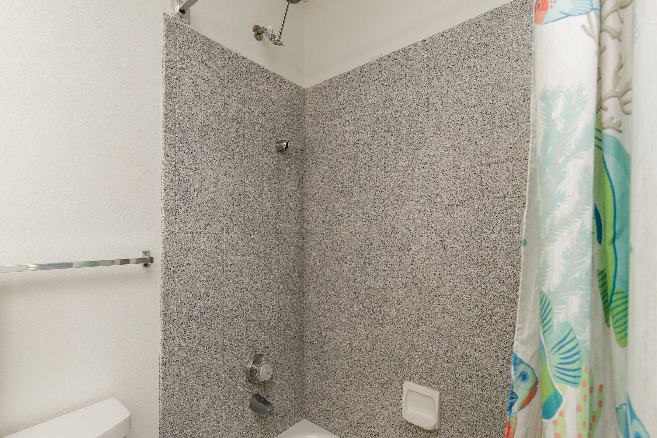 Bathroom with tub and shower 