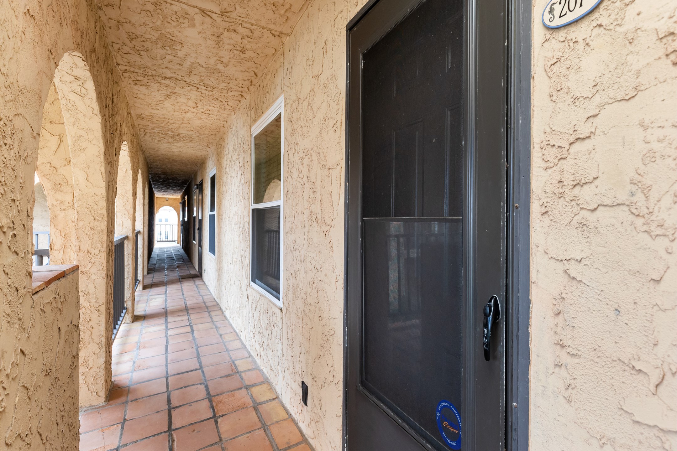 Front entrance, #207 on the second floor