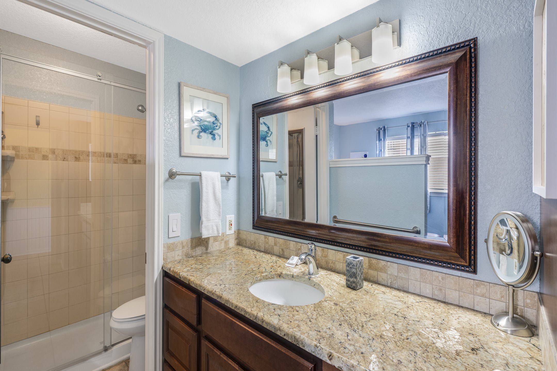 Guest bathroom with walk in shower