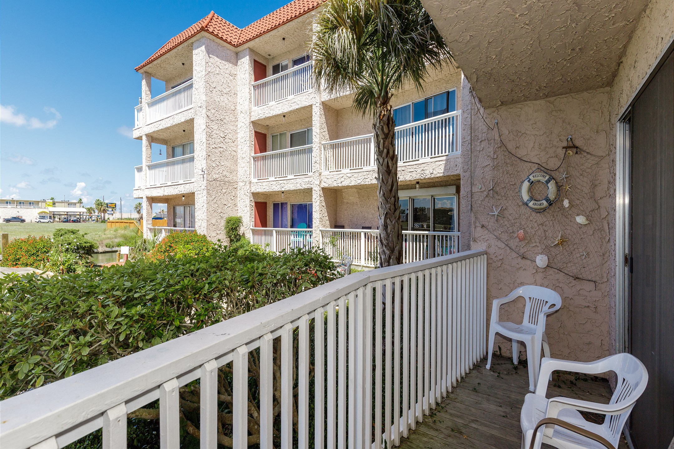 Cozy patio with chairs 