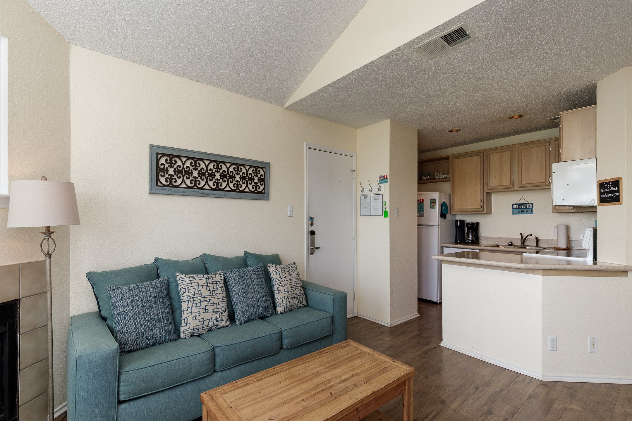 Open-plan living zone